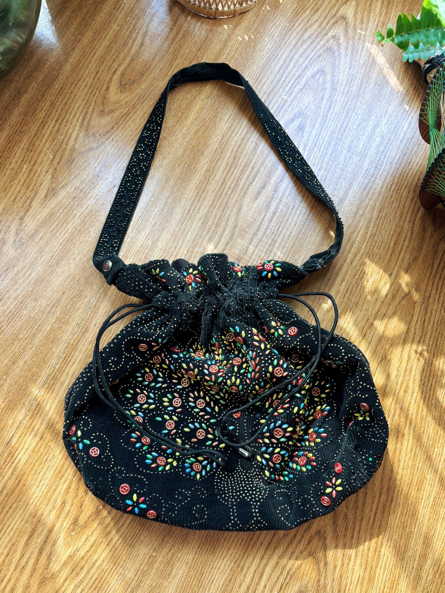 Vintage Beaded Peacock Bag