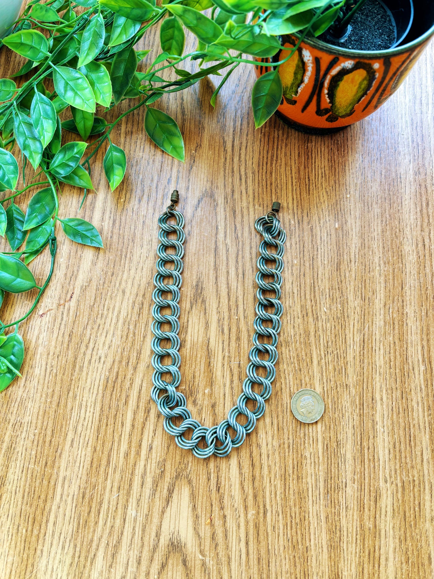 Vintage Chunky Metal Chain Choker
