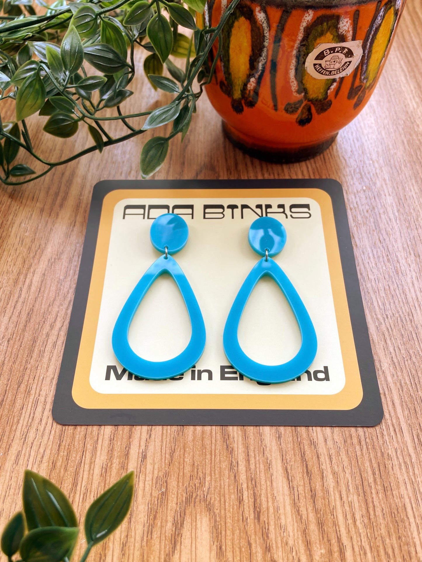 vintage blue earrings