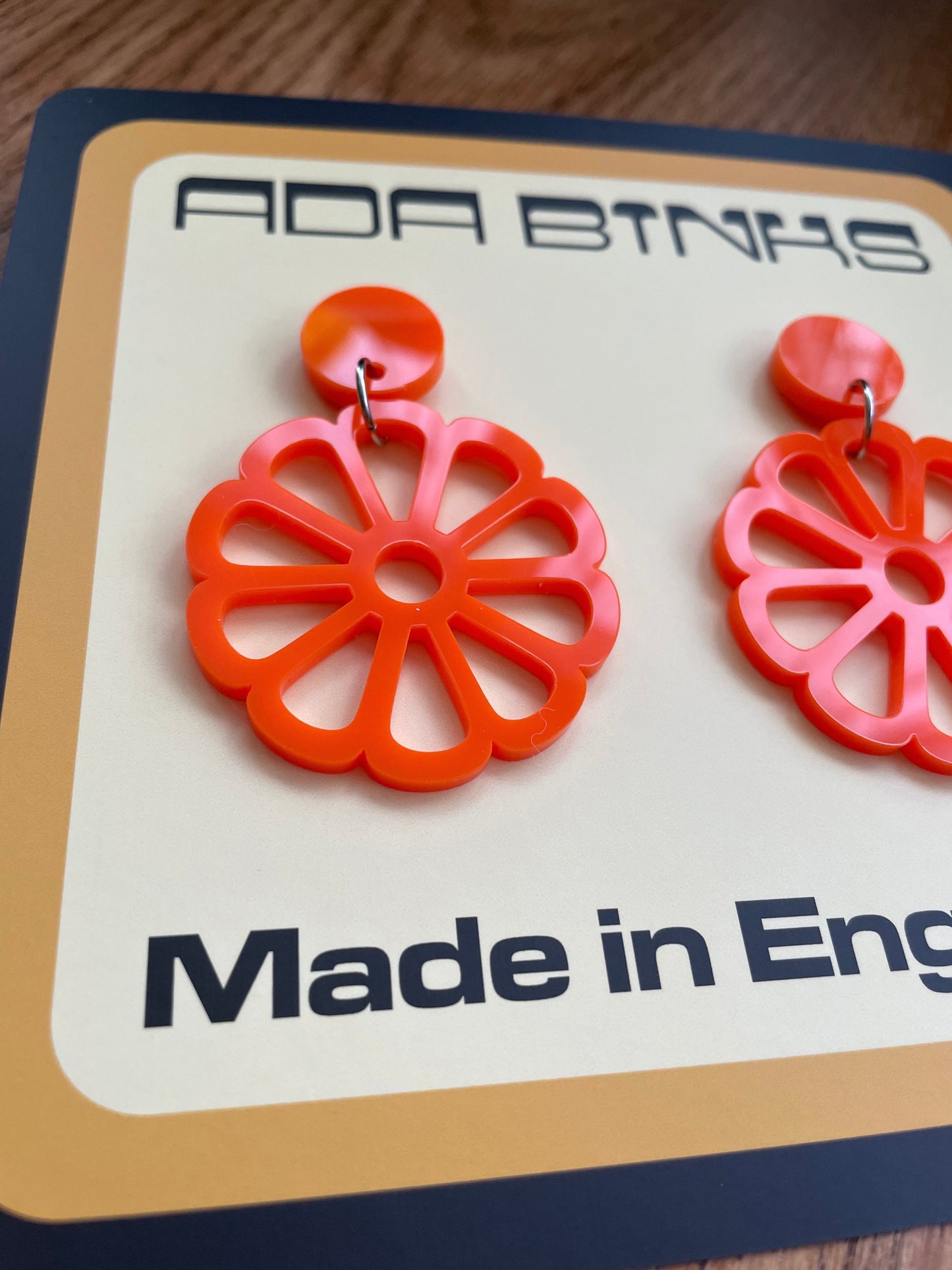 retro orange flower