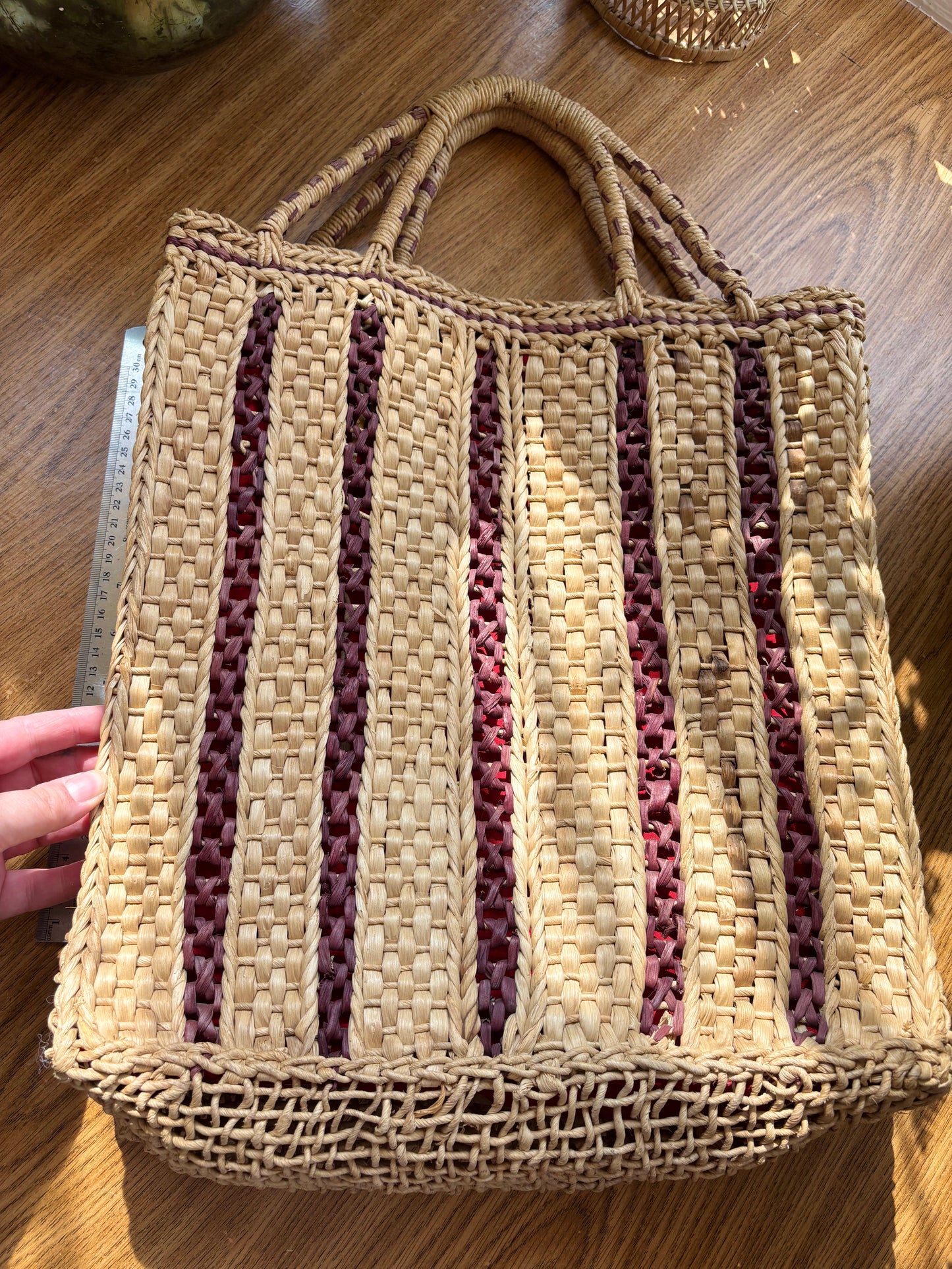Large Vintage Raffia Shopper Bag