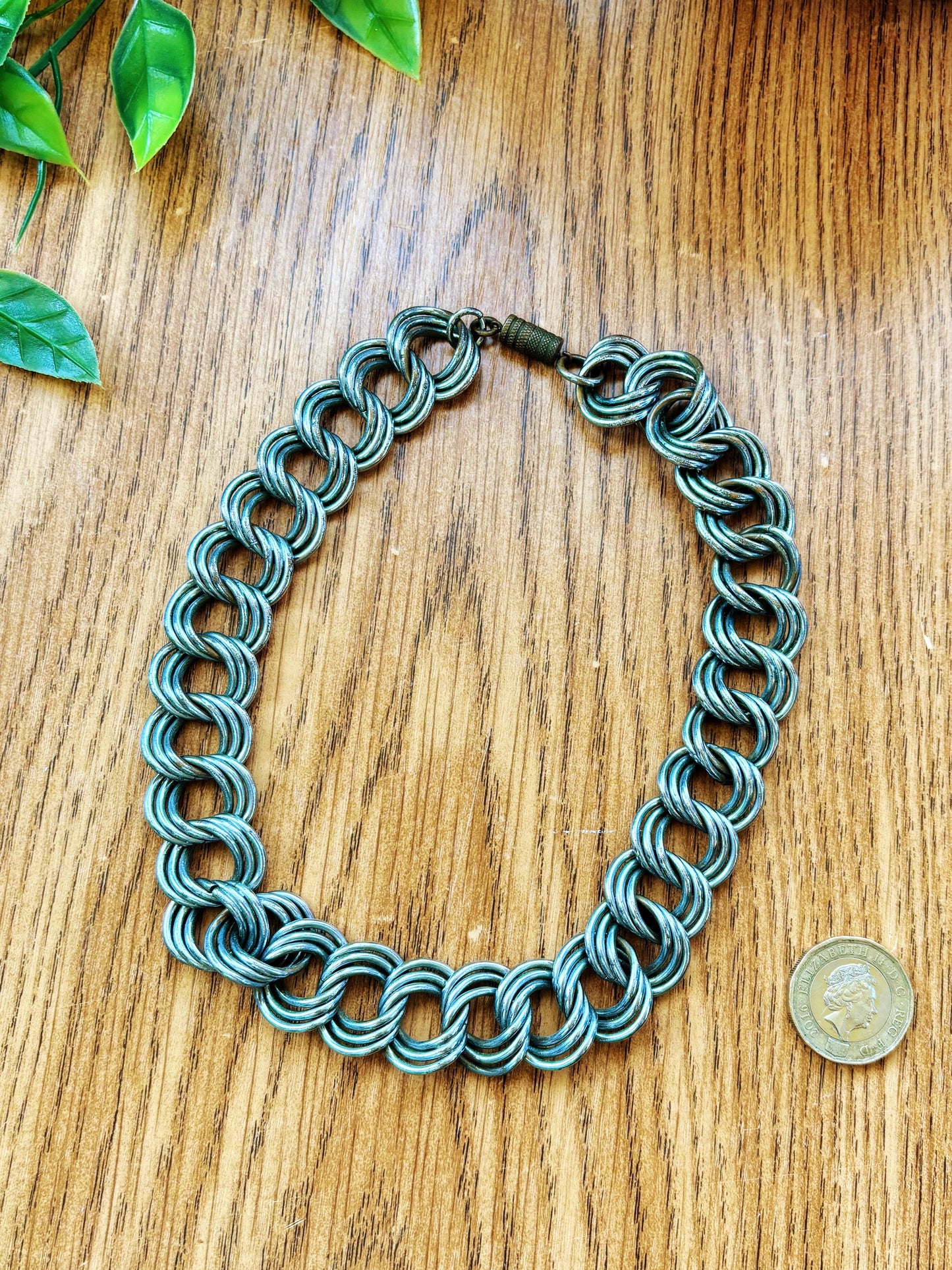 Vintage Chunky Metal Chain Choker