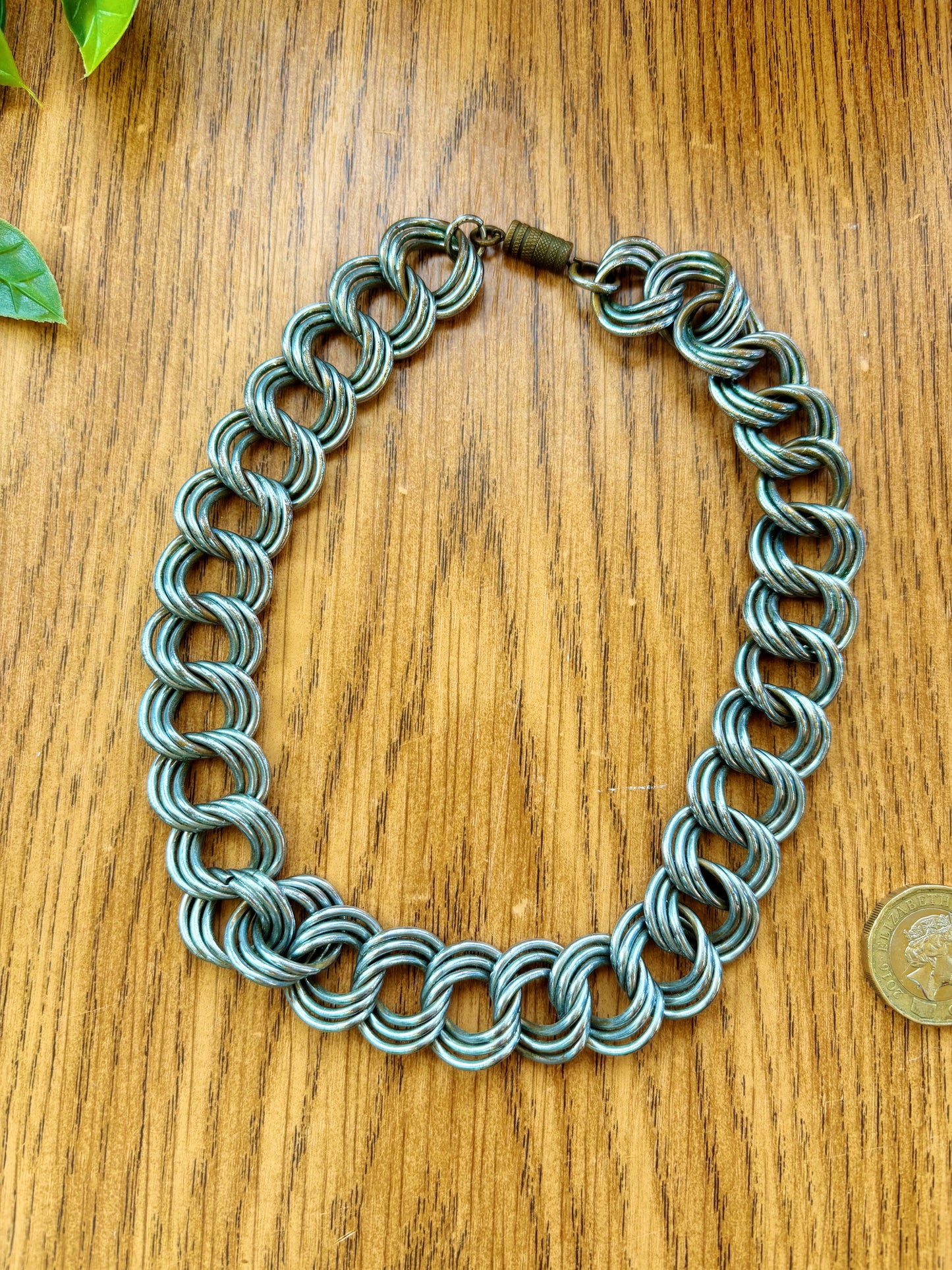 Vintage Chunky Metal Chain Choker