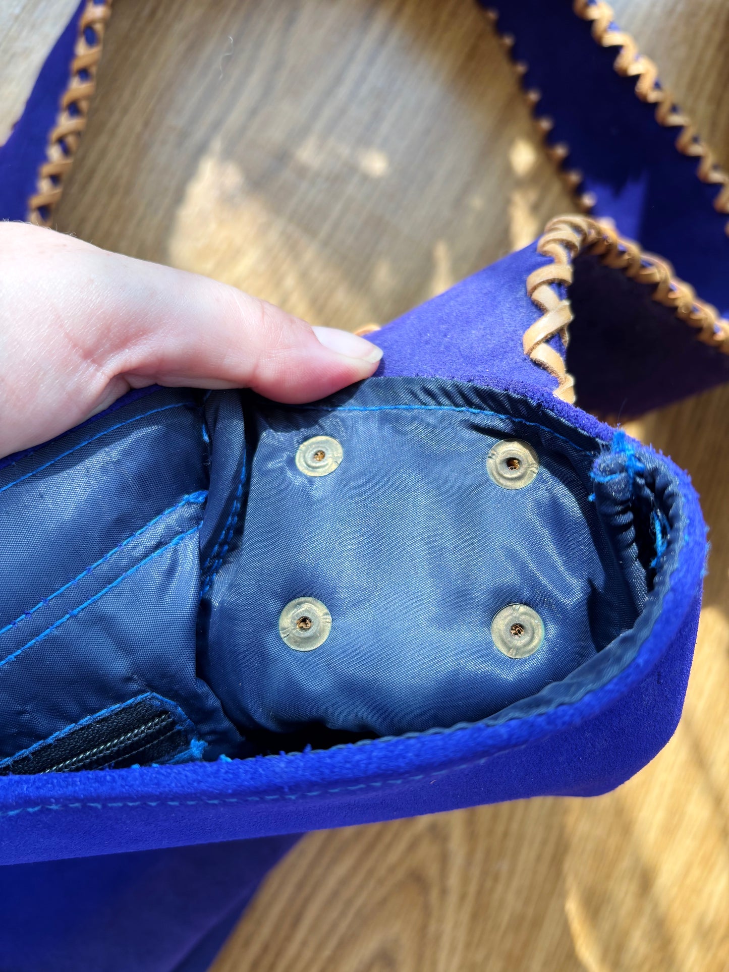 Vintage Purple Suede Handbag