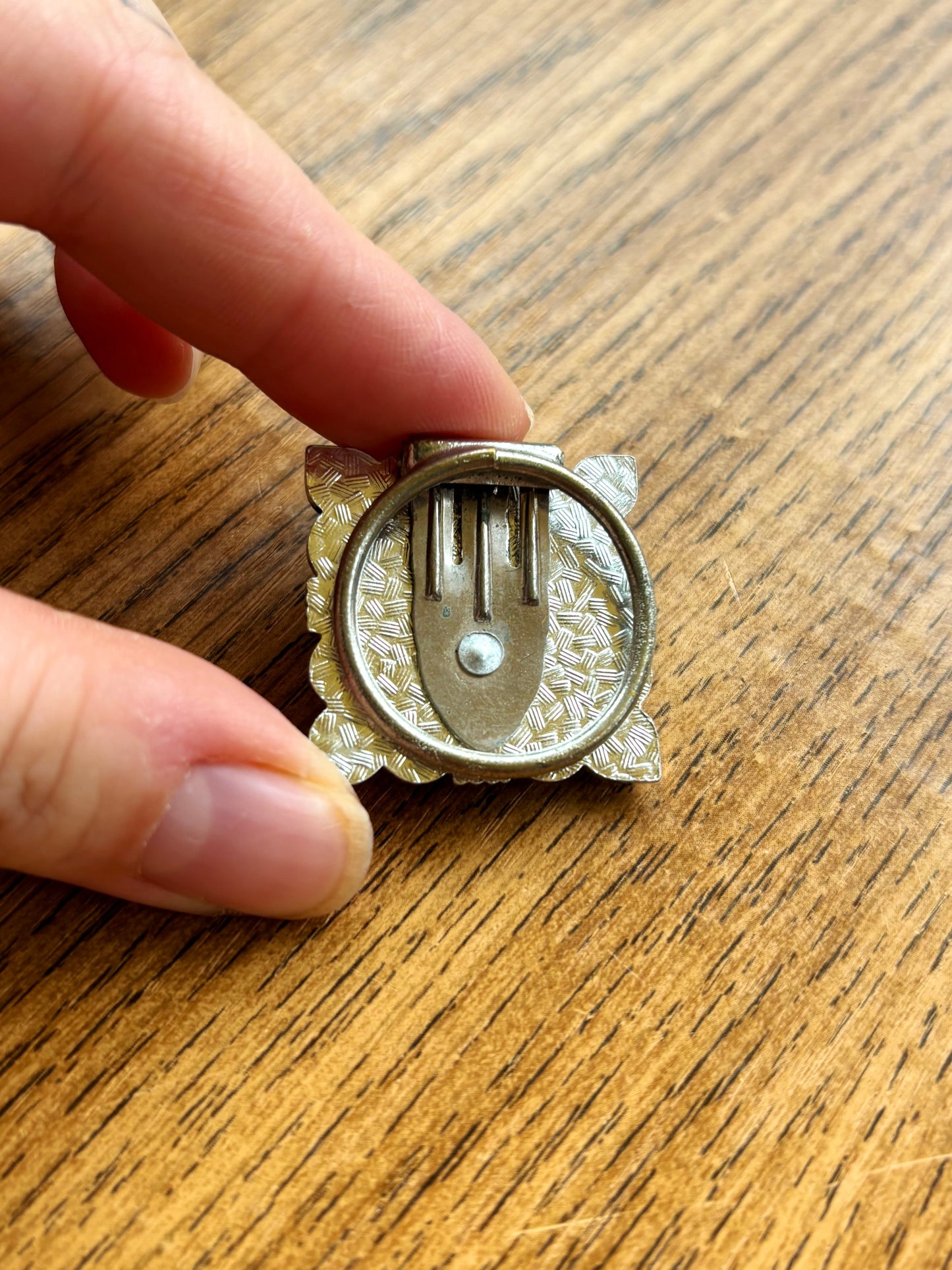 Vintage Scarf Clip with Cabochon