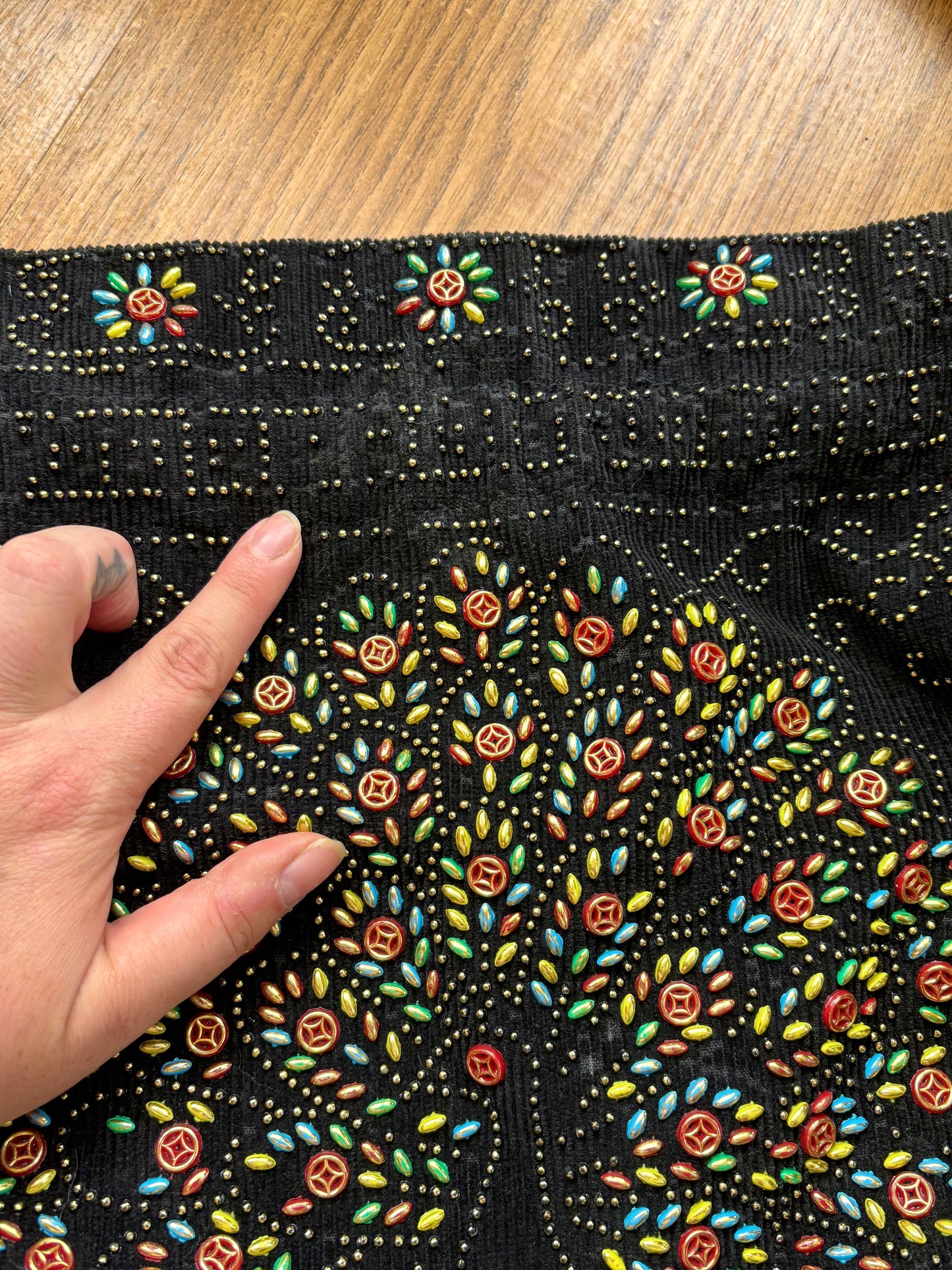 Vintage Beaded Peacock Bag