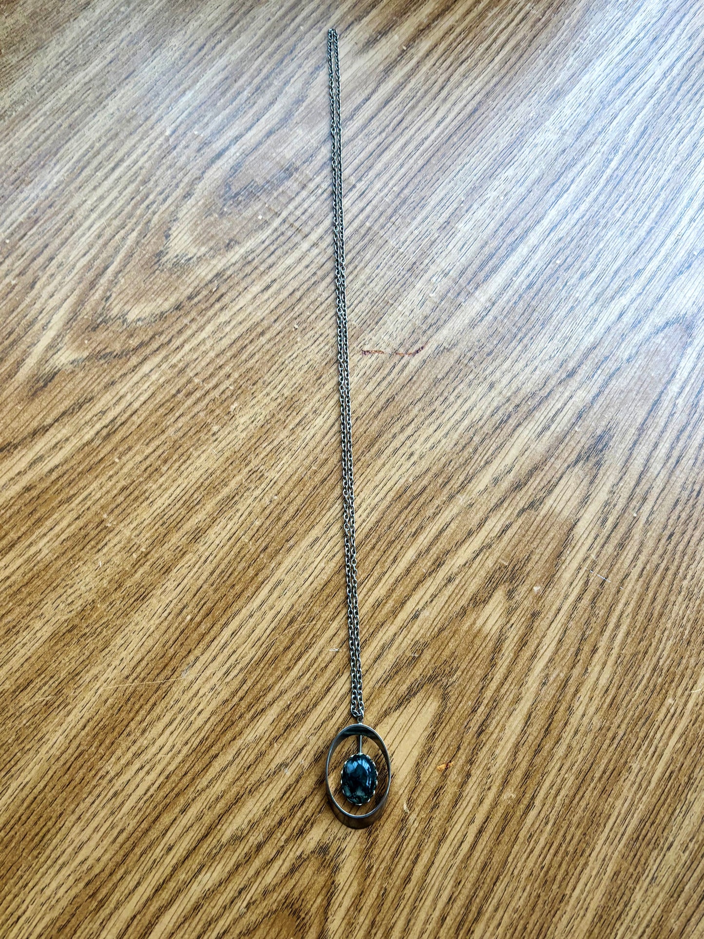 Vintage Moss Agate Pendant Necklace