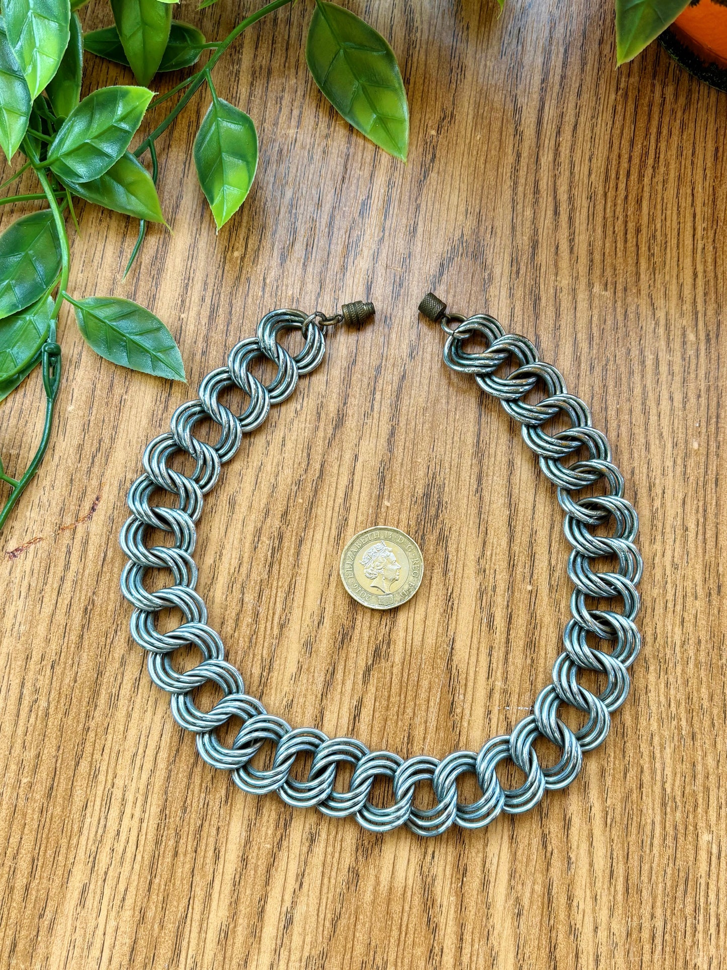 Vintage Chunky Metal Chain Choker