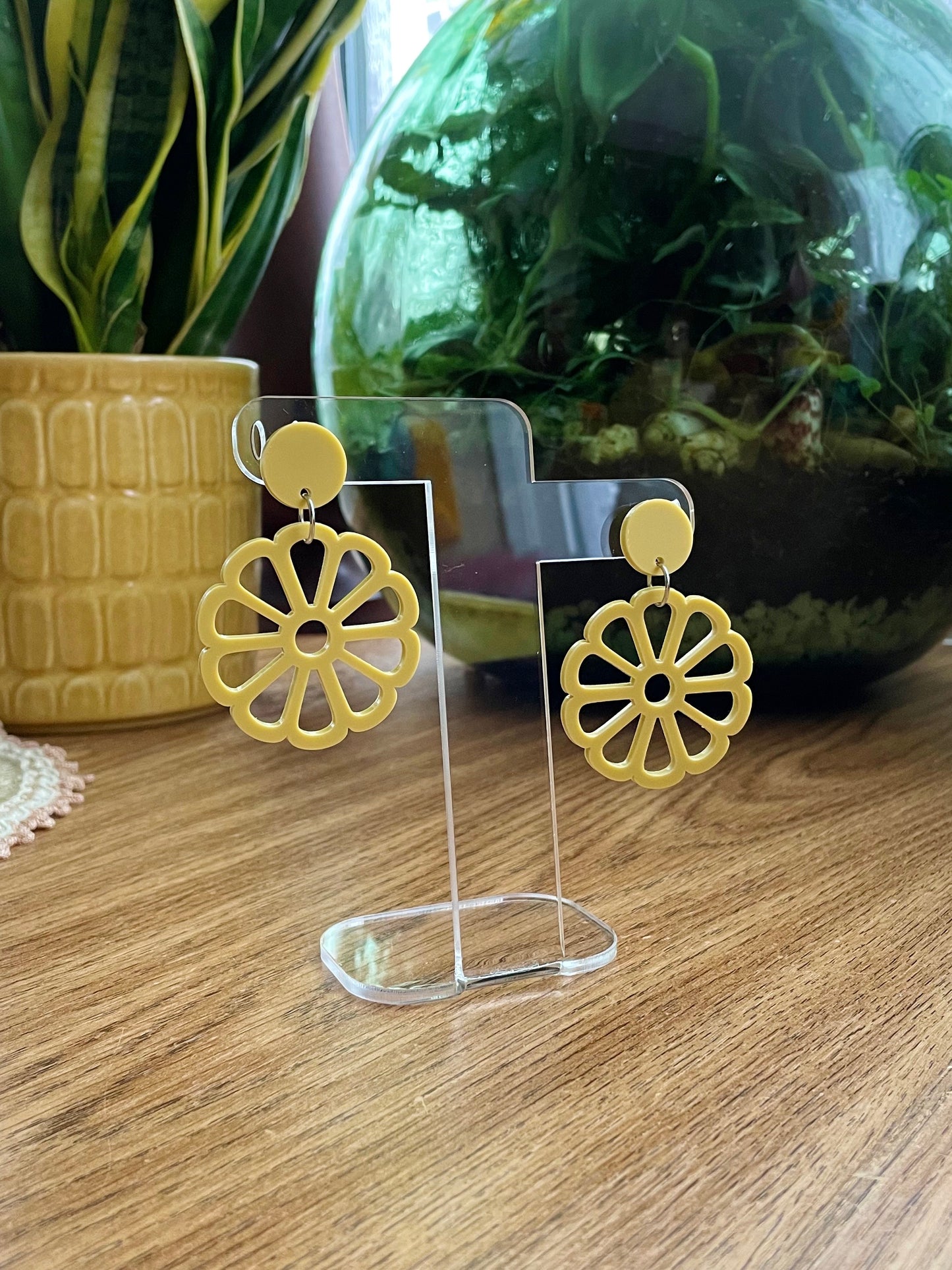 acrylic flower earrings