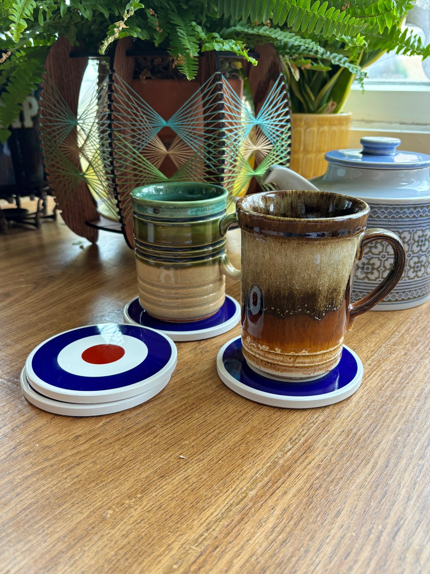 NEW- Mod Roundel Ceramic Coasters