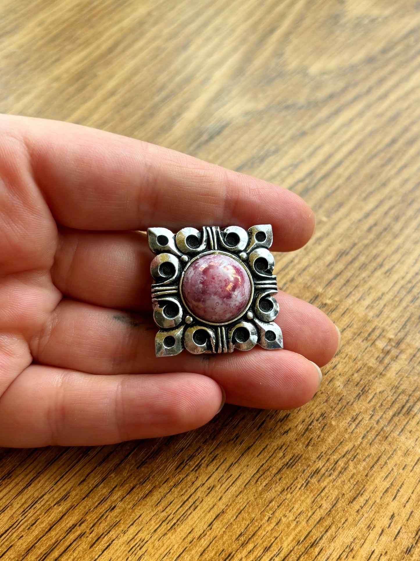 Vintage Scarf Clip with Cabochon