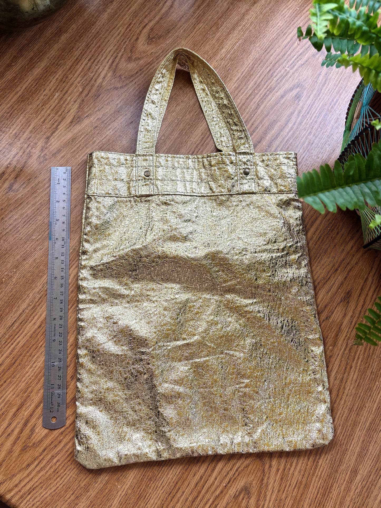 Gogo-tastic Gold Lamé Tote Bag