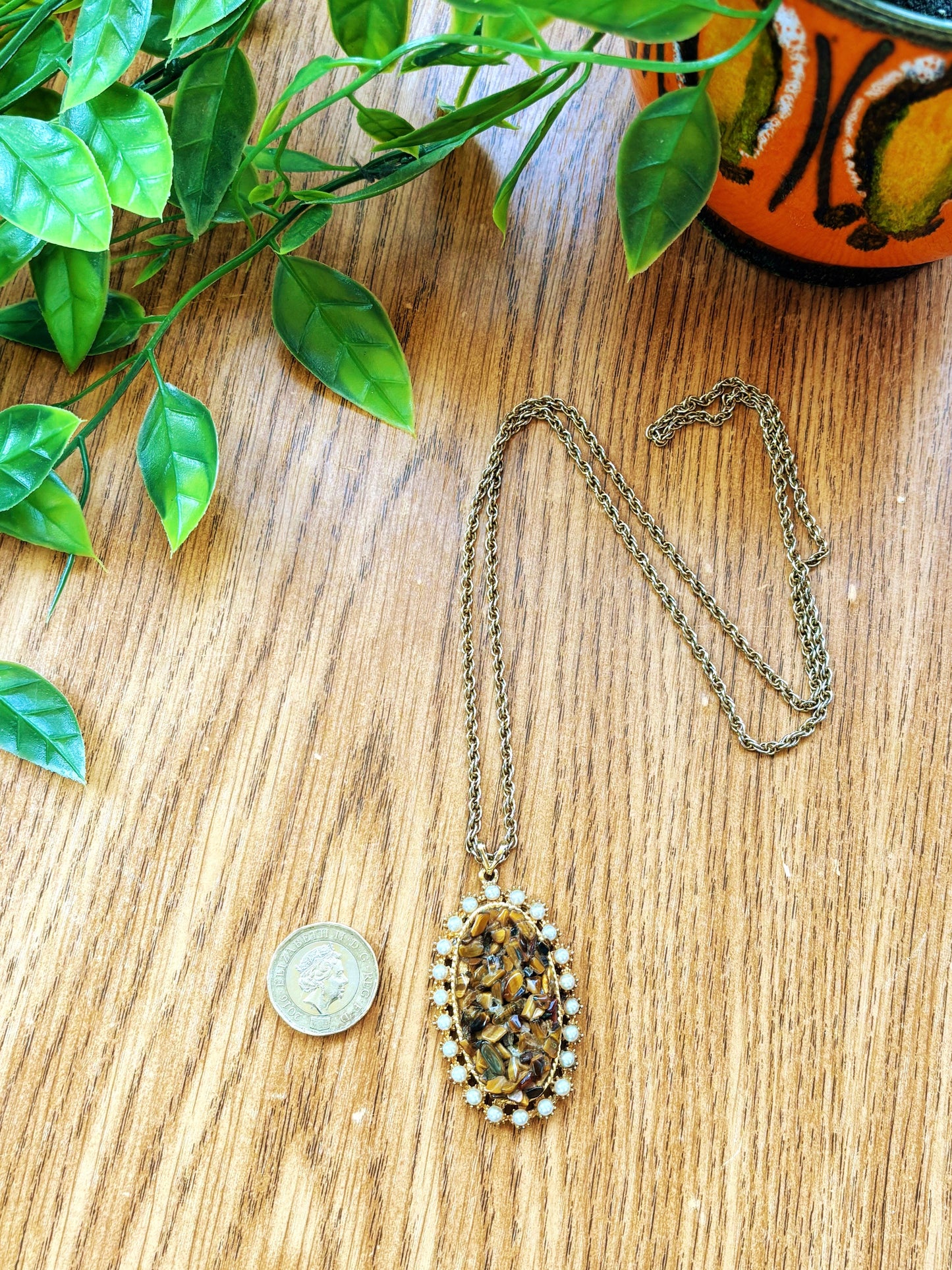 Vintage Tigers Eye Pendant