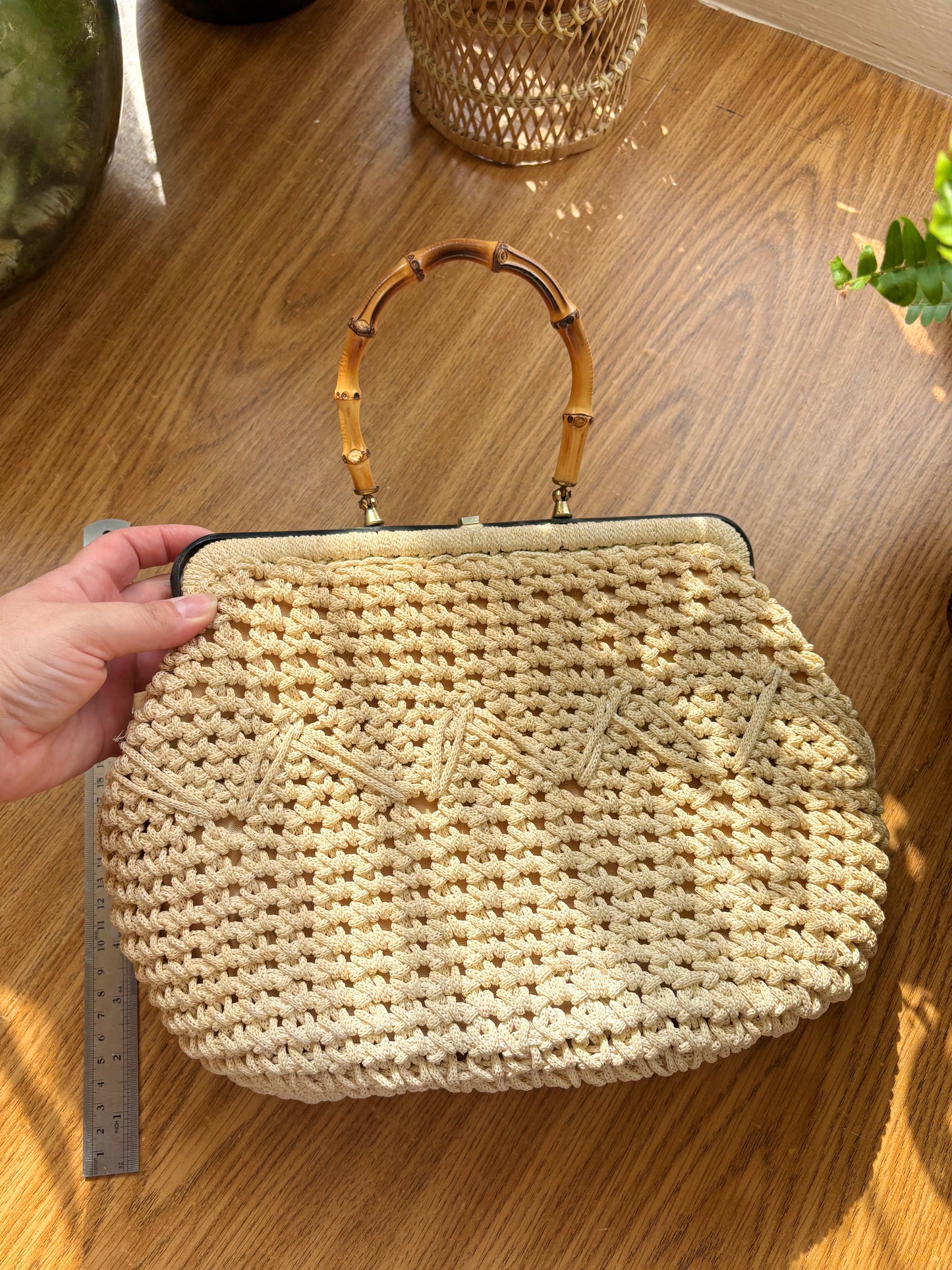 Lovely Macrame Vintage Handbag