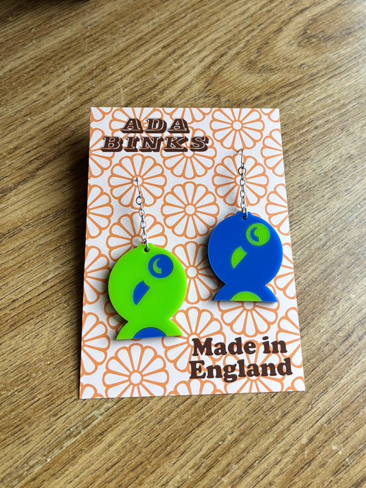 STUDIO SALE- Fish Face Earrings