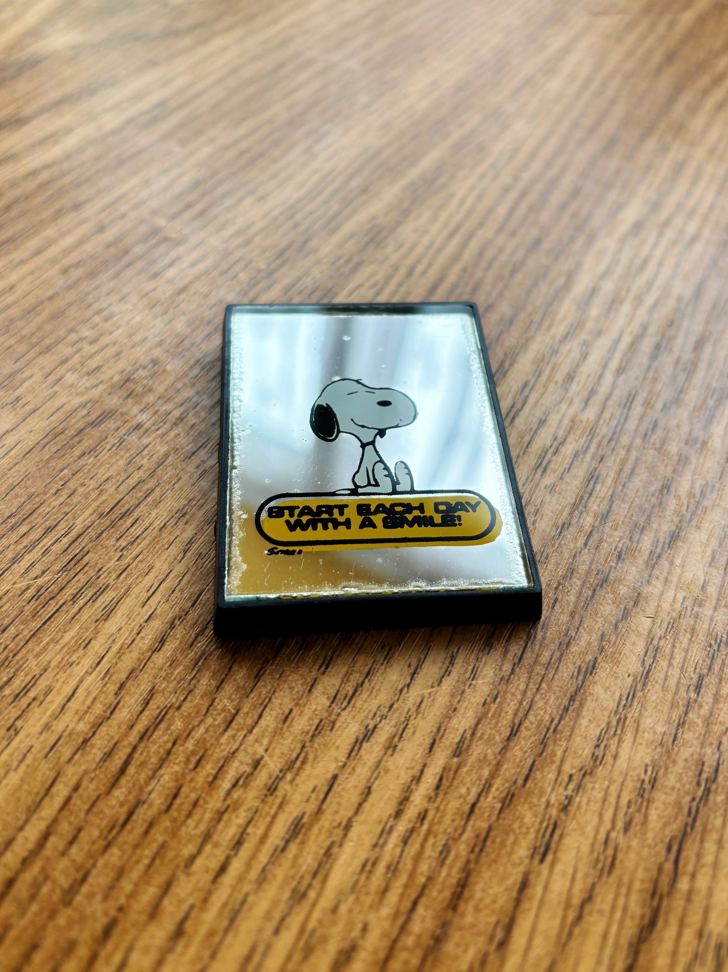 Vintage Mirrored Snoopy Badge