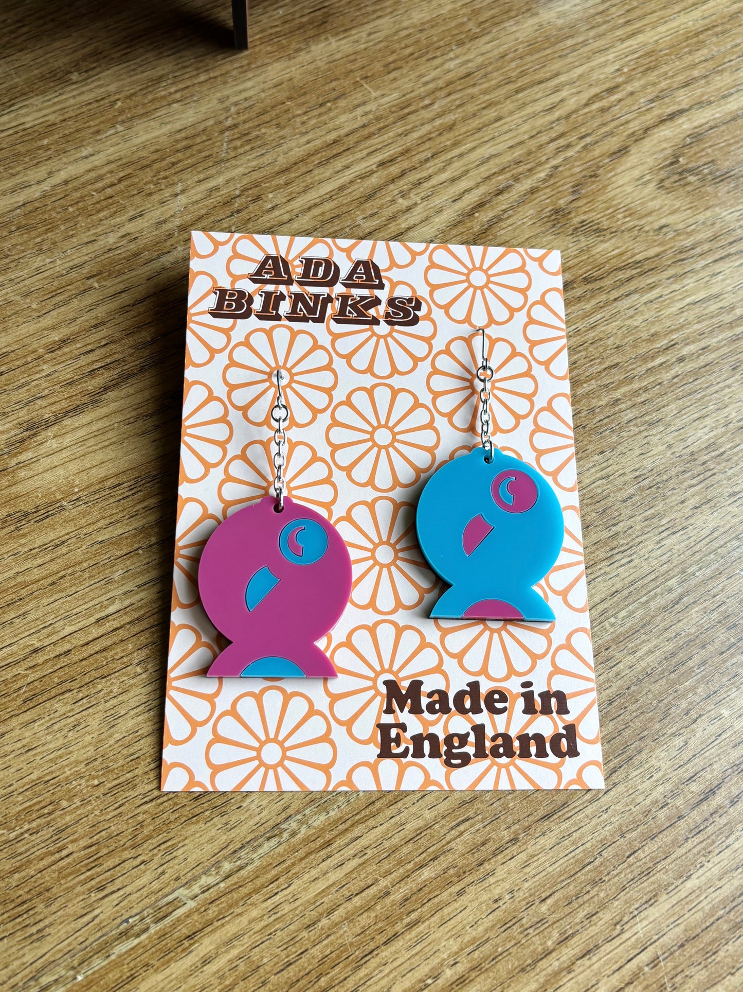 STUDIO SALE- Fish Face Earrings