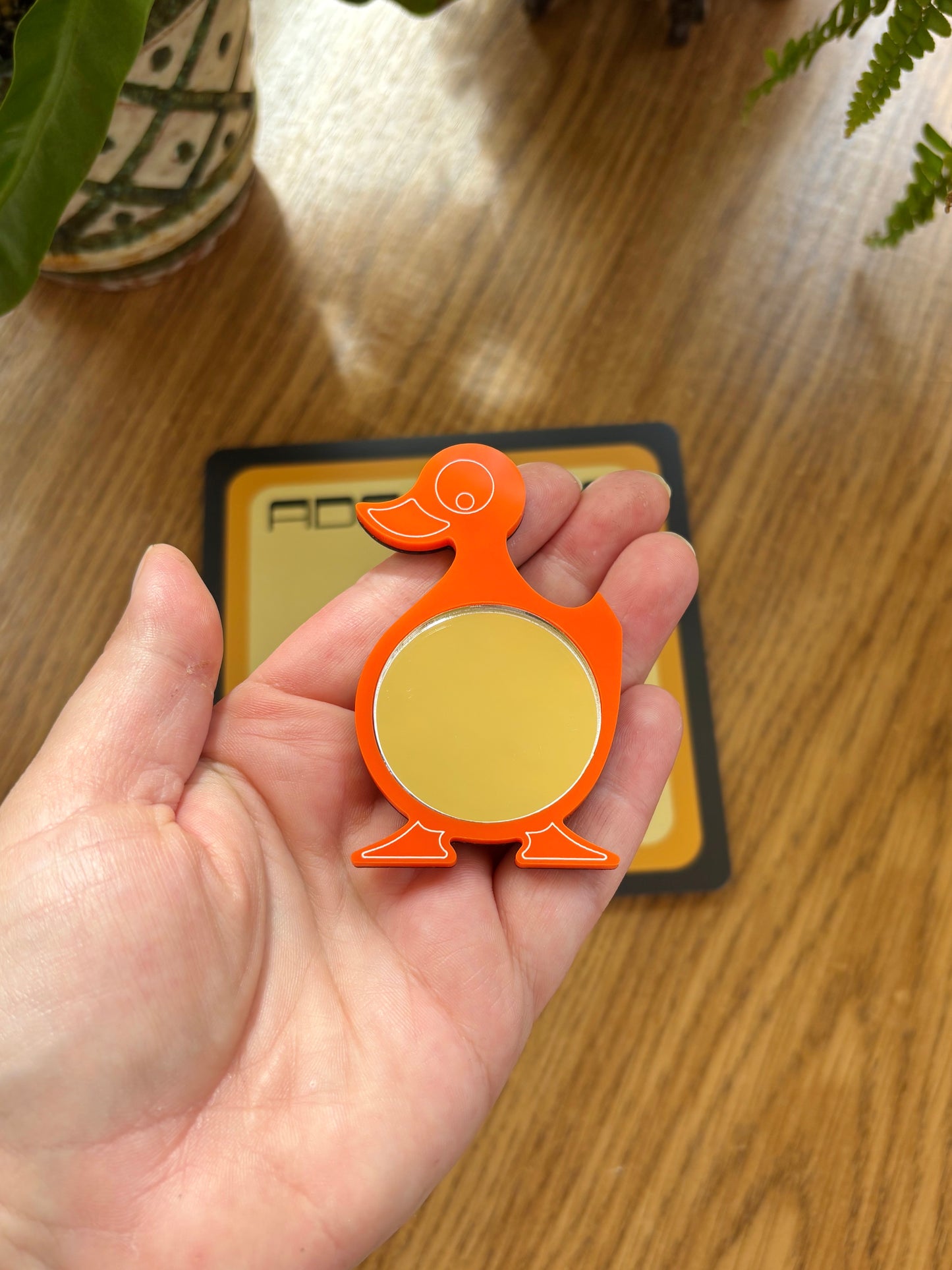 NEW Mini Mirror Duckling Brooch