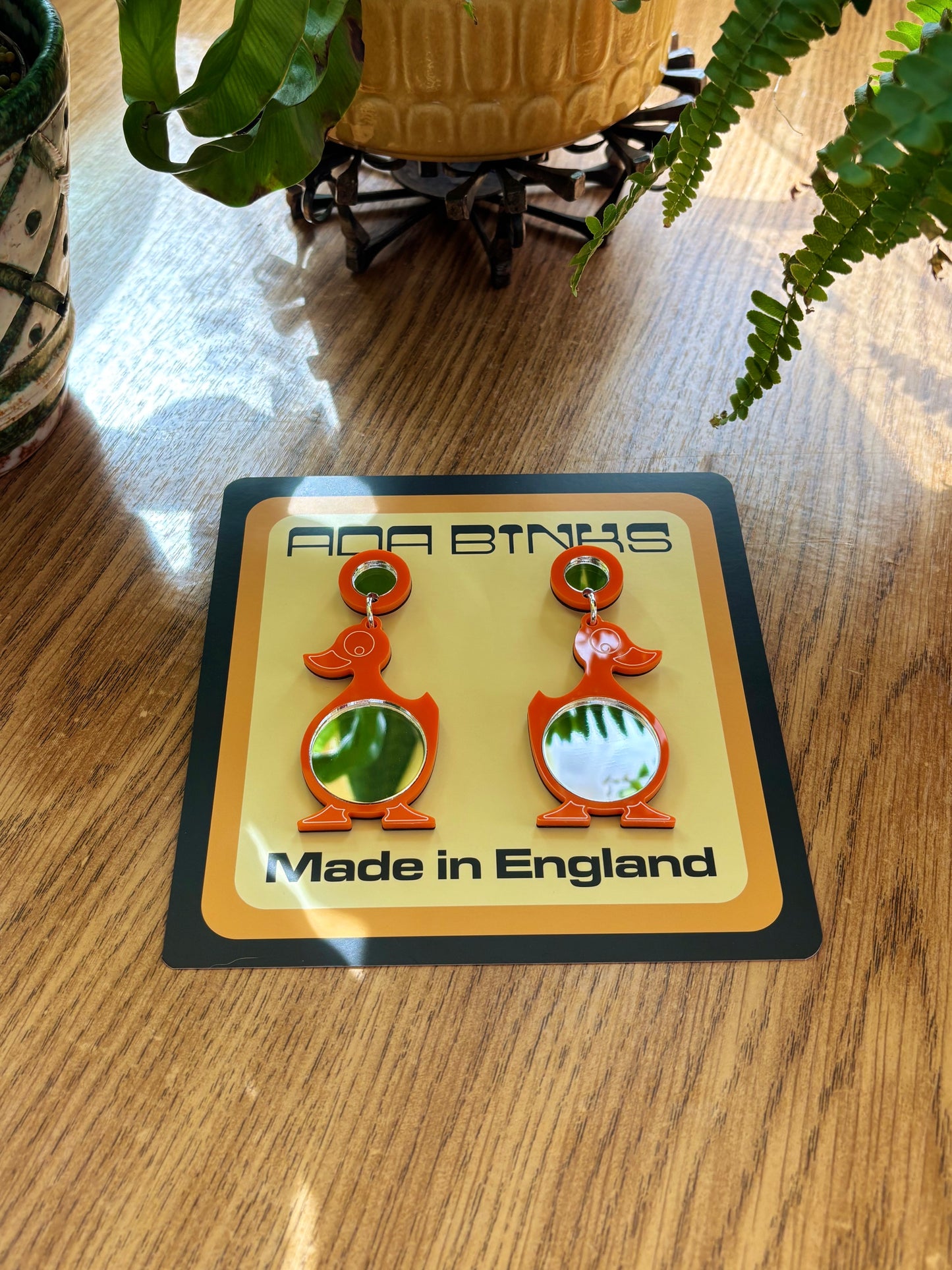 NEW Mini Mirror Duckling Earrings