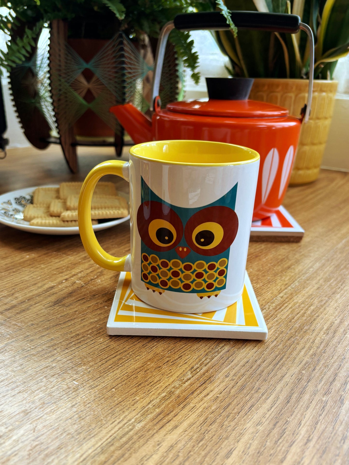 NEW- Op Art Ceramic Coasters