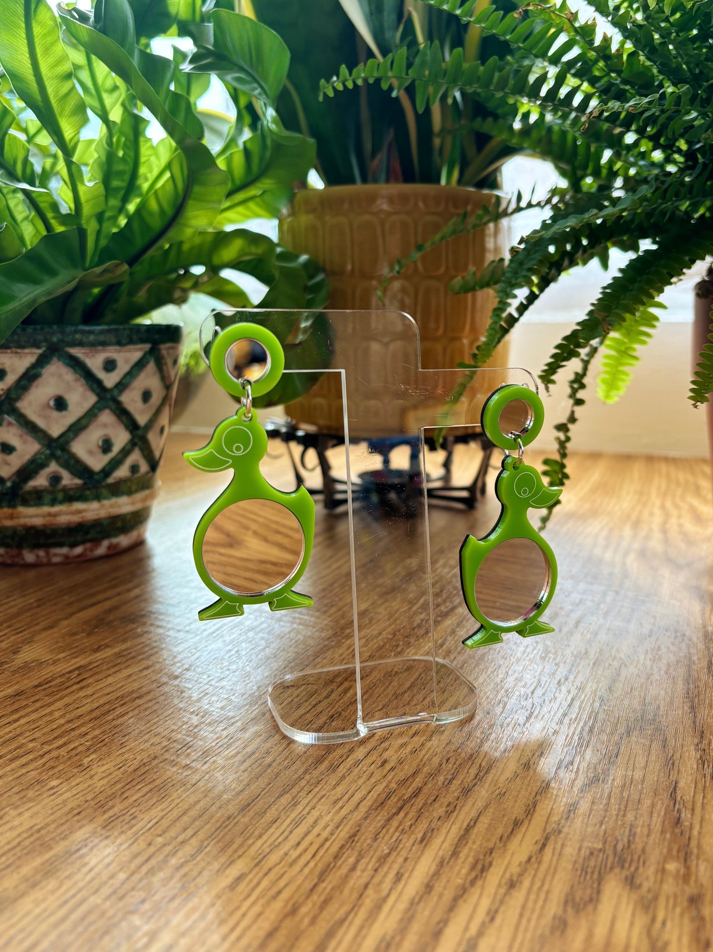 NEW Mini Mirror Duckling Earrings