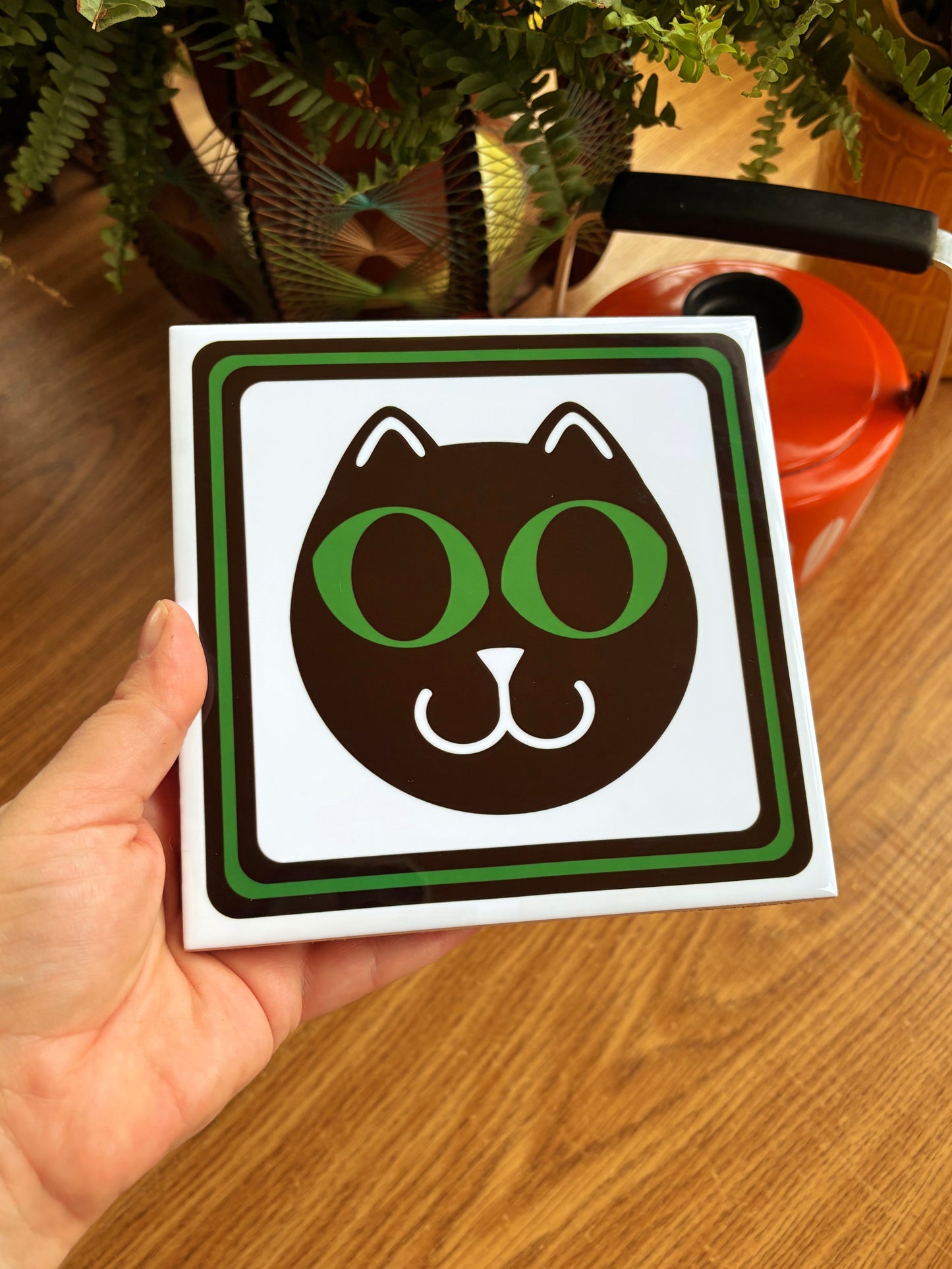 NEW- Pussycat Ceramic Trivet