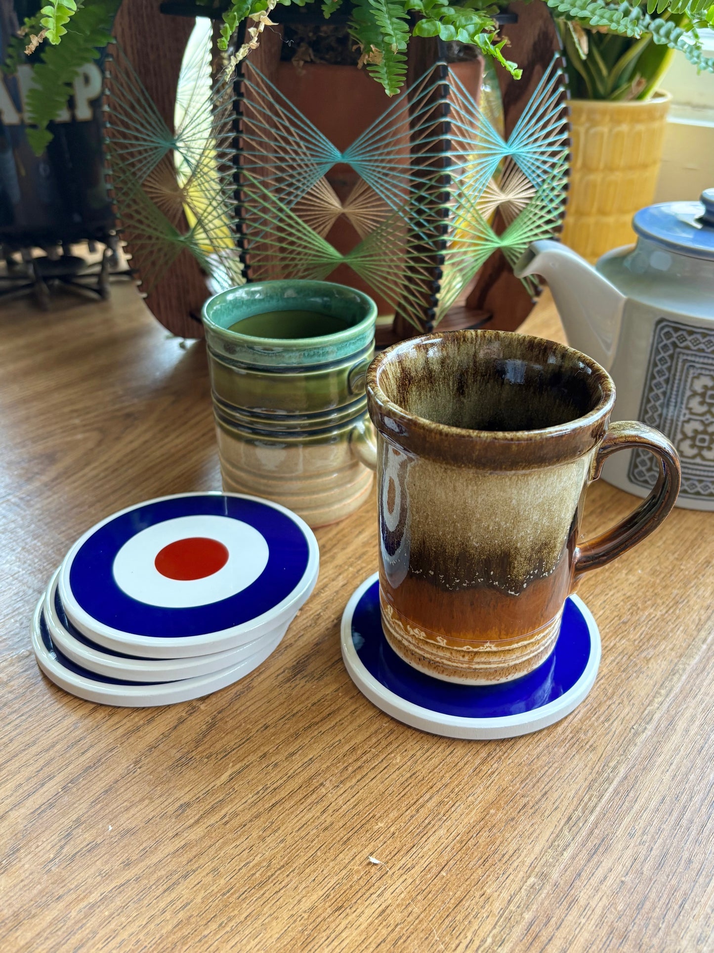 NEW- Mod Roundel Ceramic Coasters