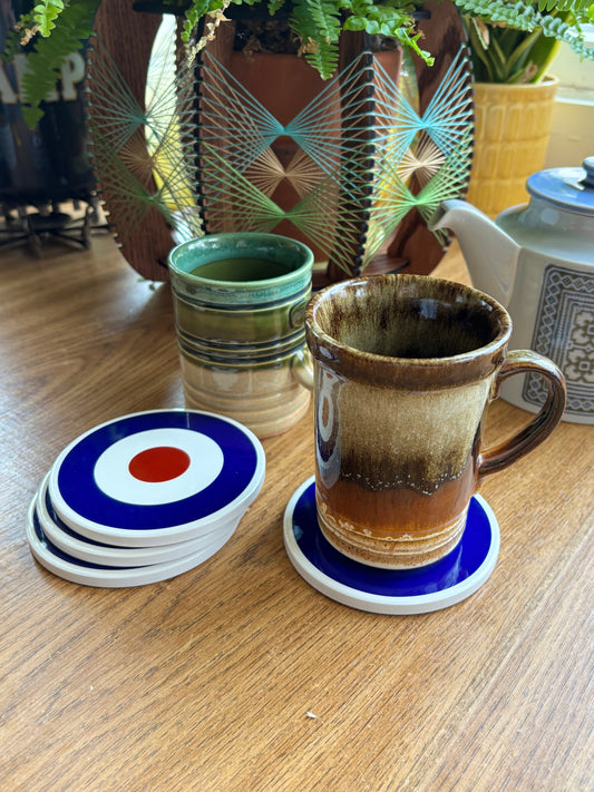 NEW- Mod Roundel Ceramic Coasters