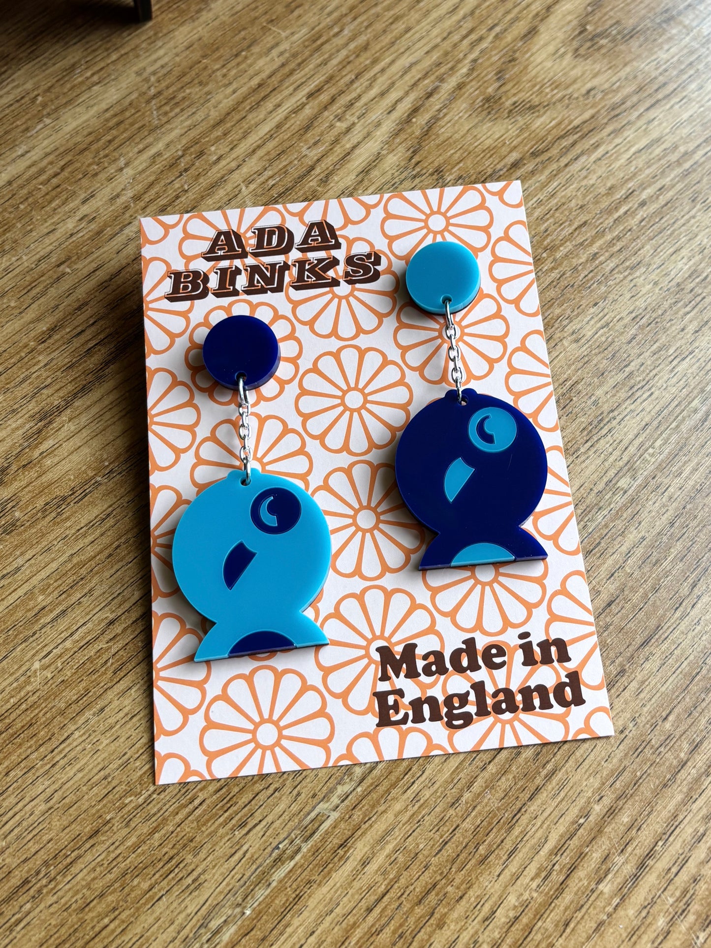 STUDIO SALE- Fish Face Earrings
