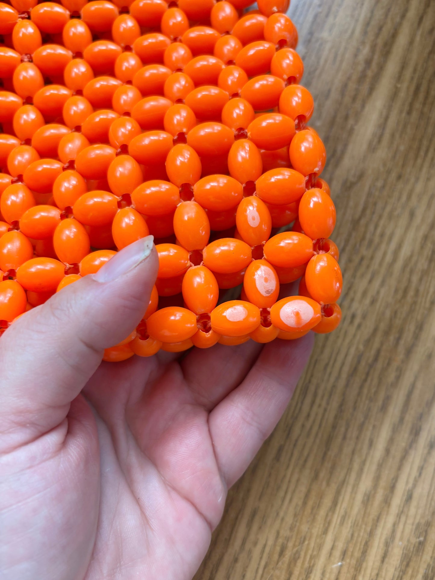 1960s Orange Beaded Modette Handbag