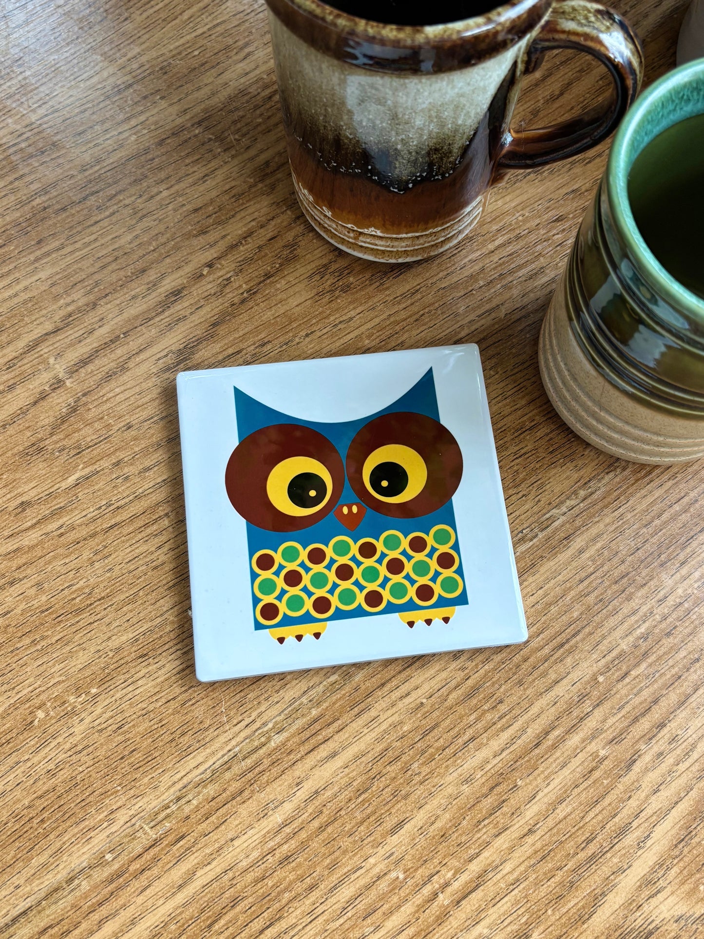 NEW- Wally The Owl Ceramic Coasters