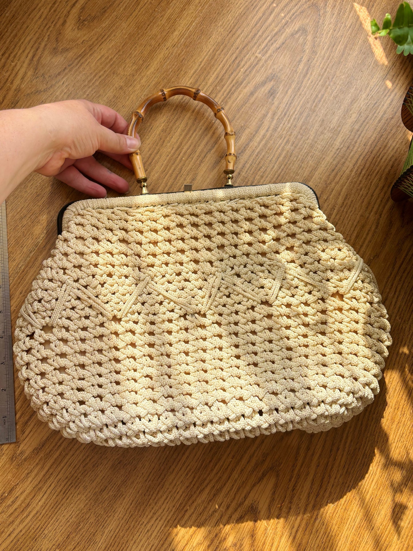 Lovely Macrame Vintage Handbag