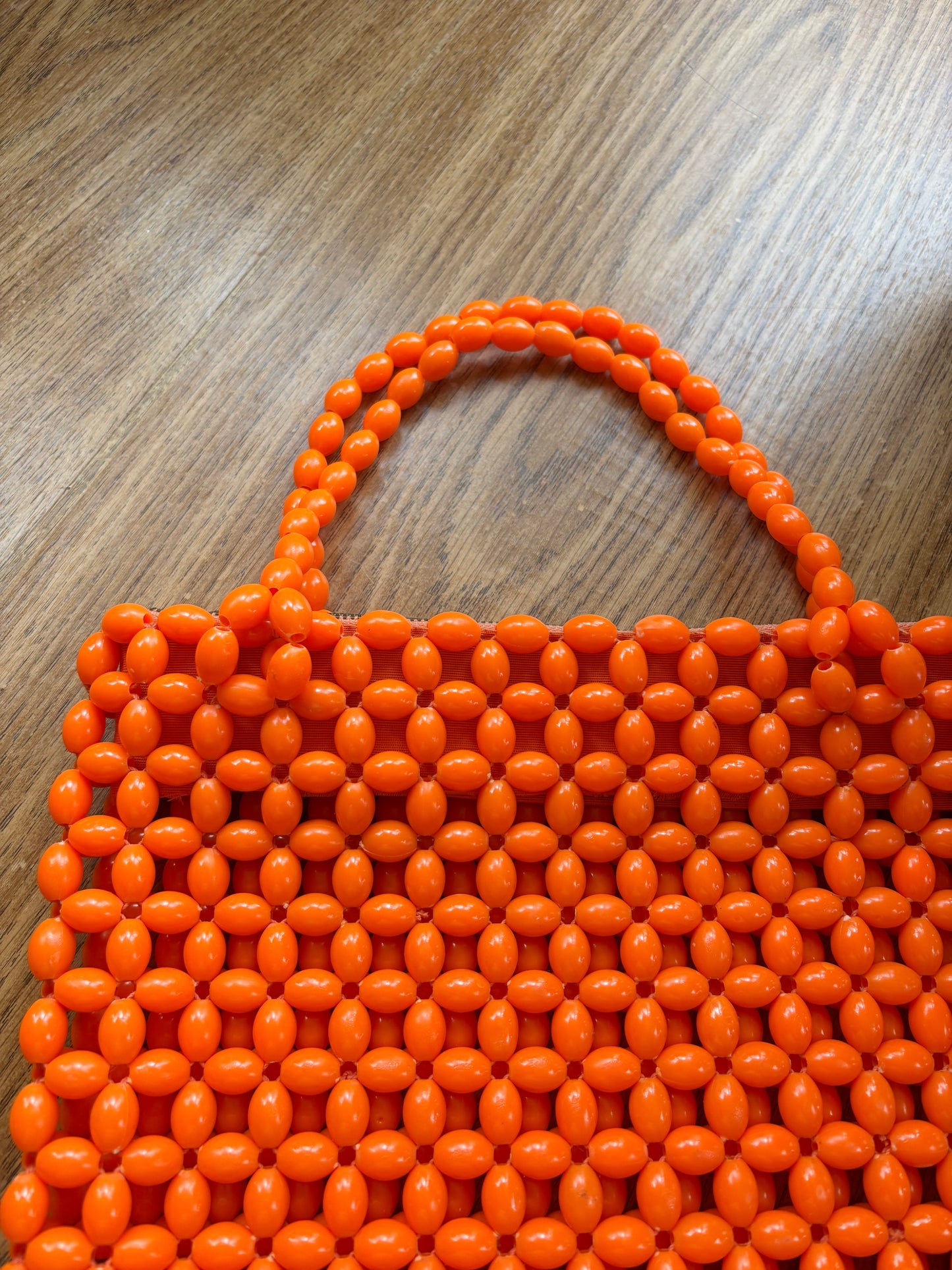 1960s Orange Beaded Modette Handbag