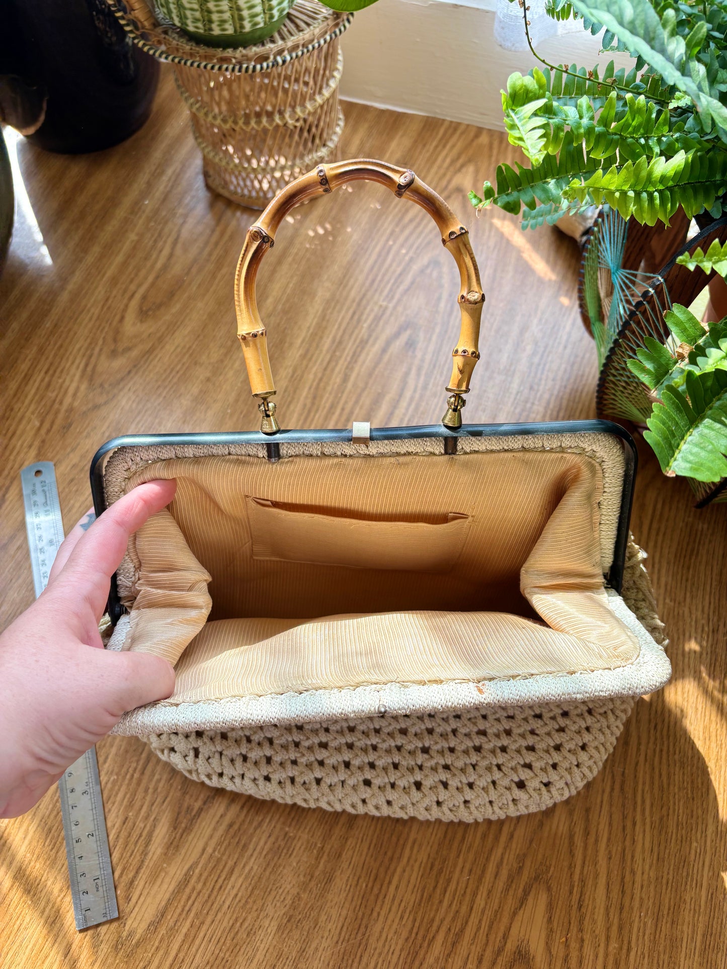 Lovely Macrame Vintage Handbag