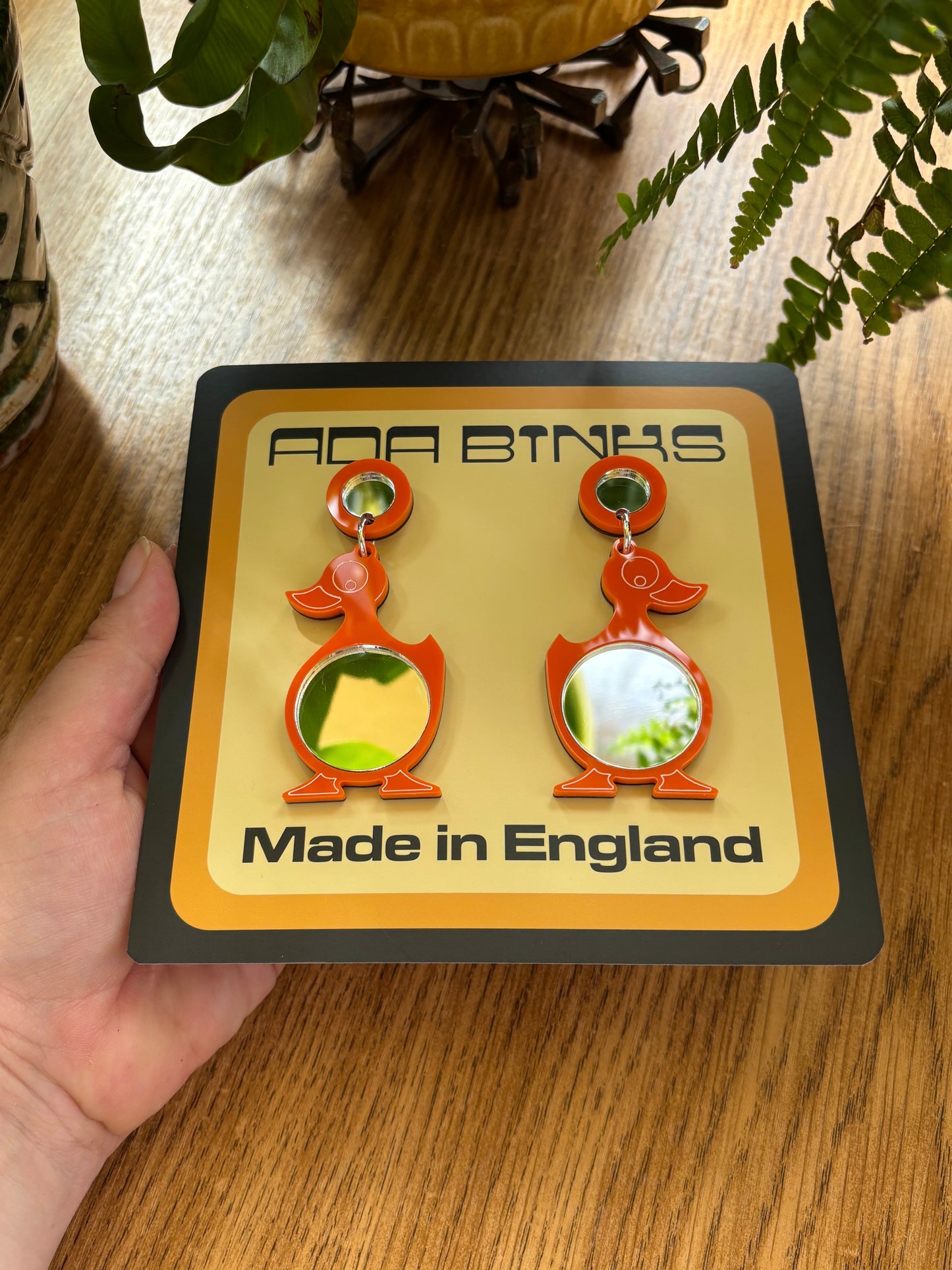 NEW Mini Mirror Duckling Earrings