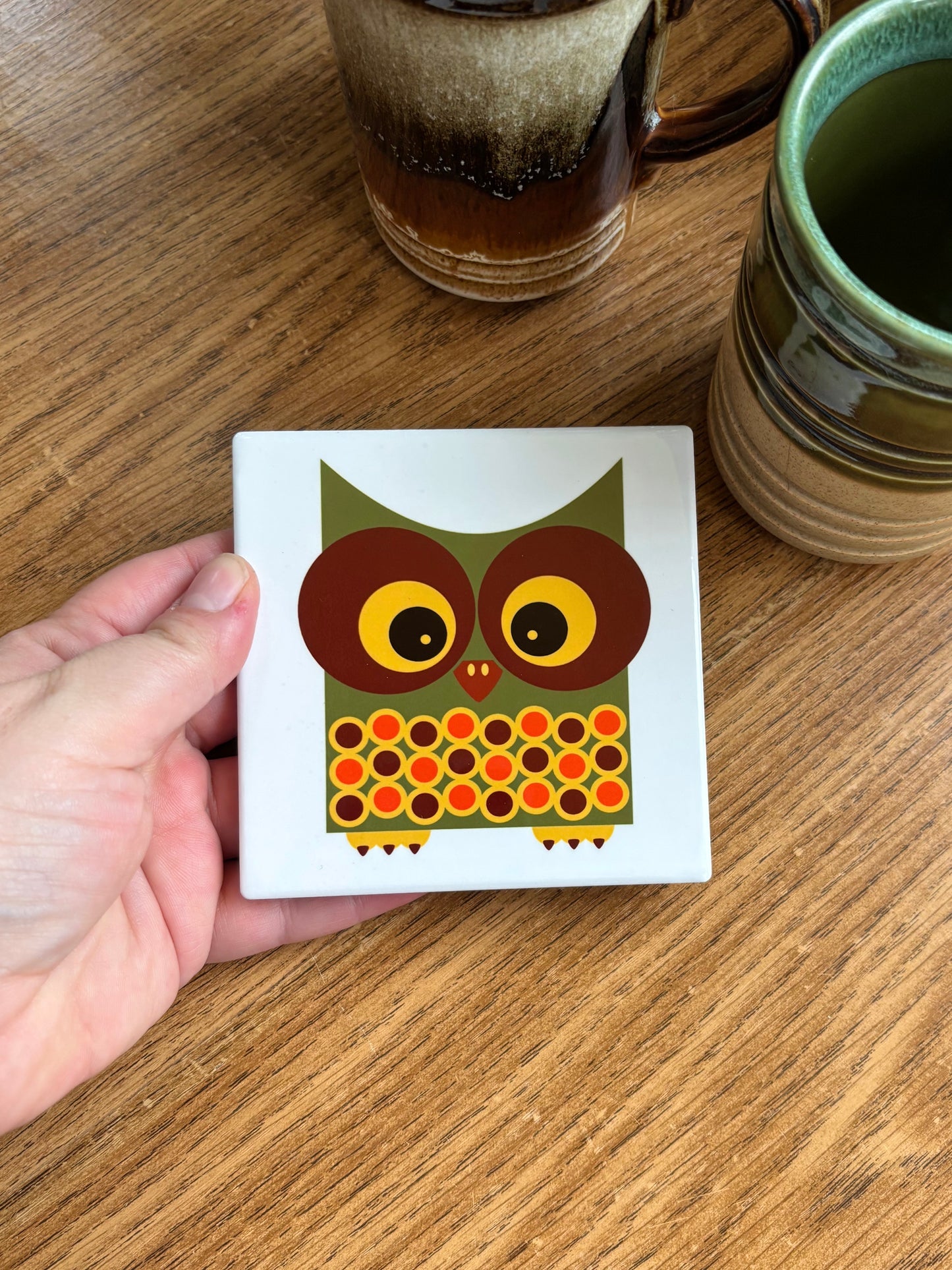NEW- Wally The Owl Ceramic Coasters