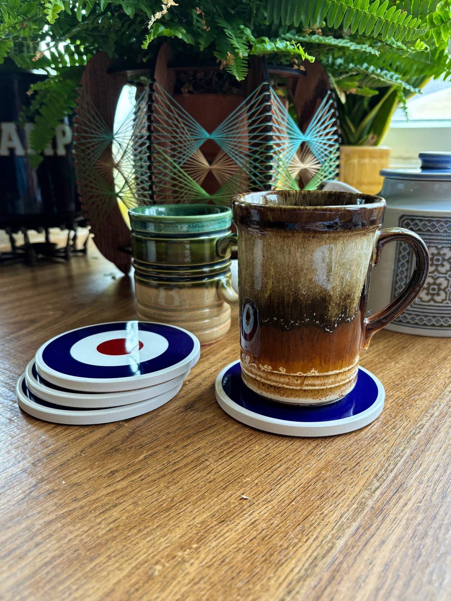 NEW- Mod Roundel Ceramic Coasters