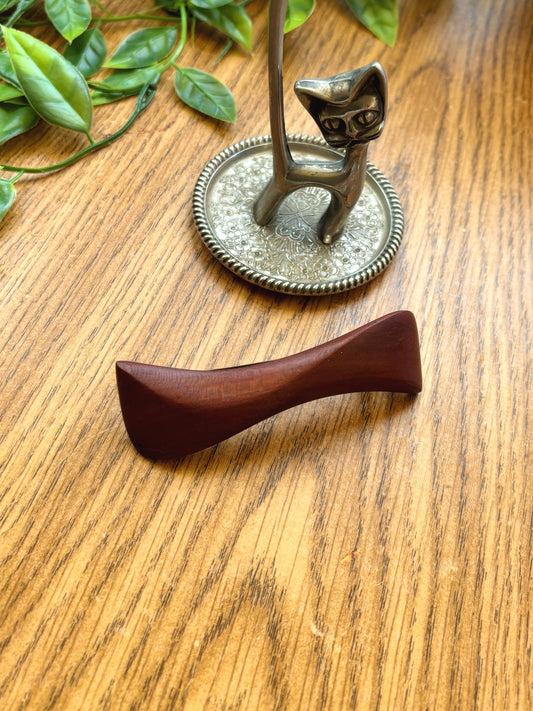 Vintage French Teak Barette Hair Clip