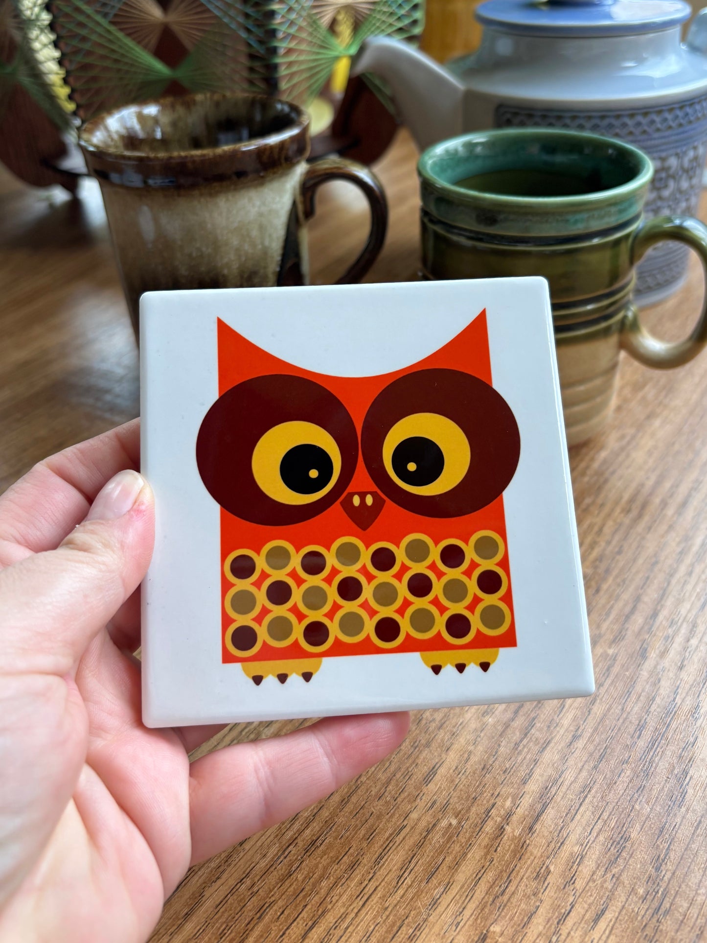 NEW- Wally The Owl Ceramic Coasters