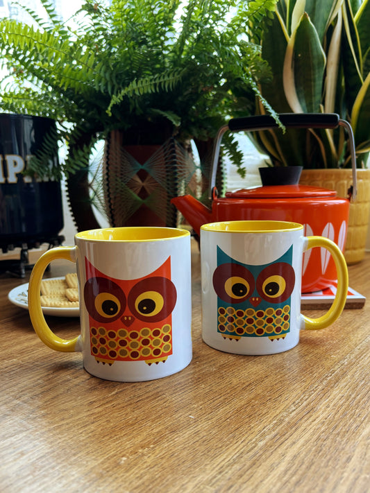 NEW- Wally The Owl Ceramic Mug