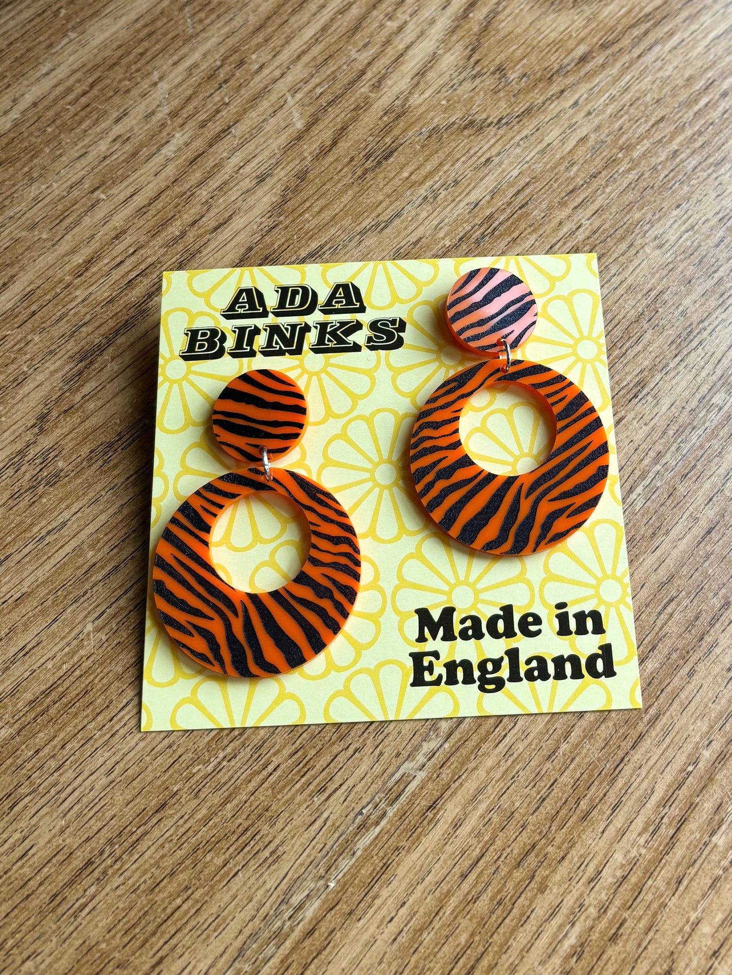 STUDIO SALE- Teach Me Tiger Earrings