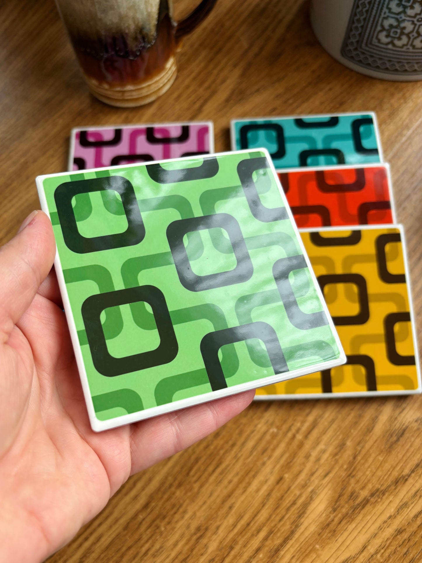 NEW- Be A Square Ceramic Coasters