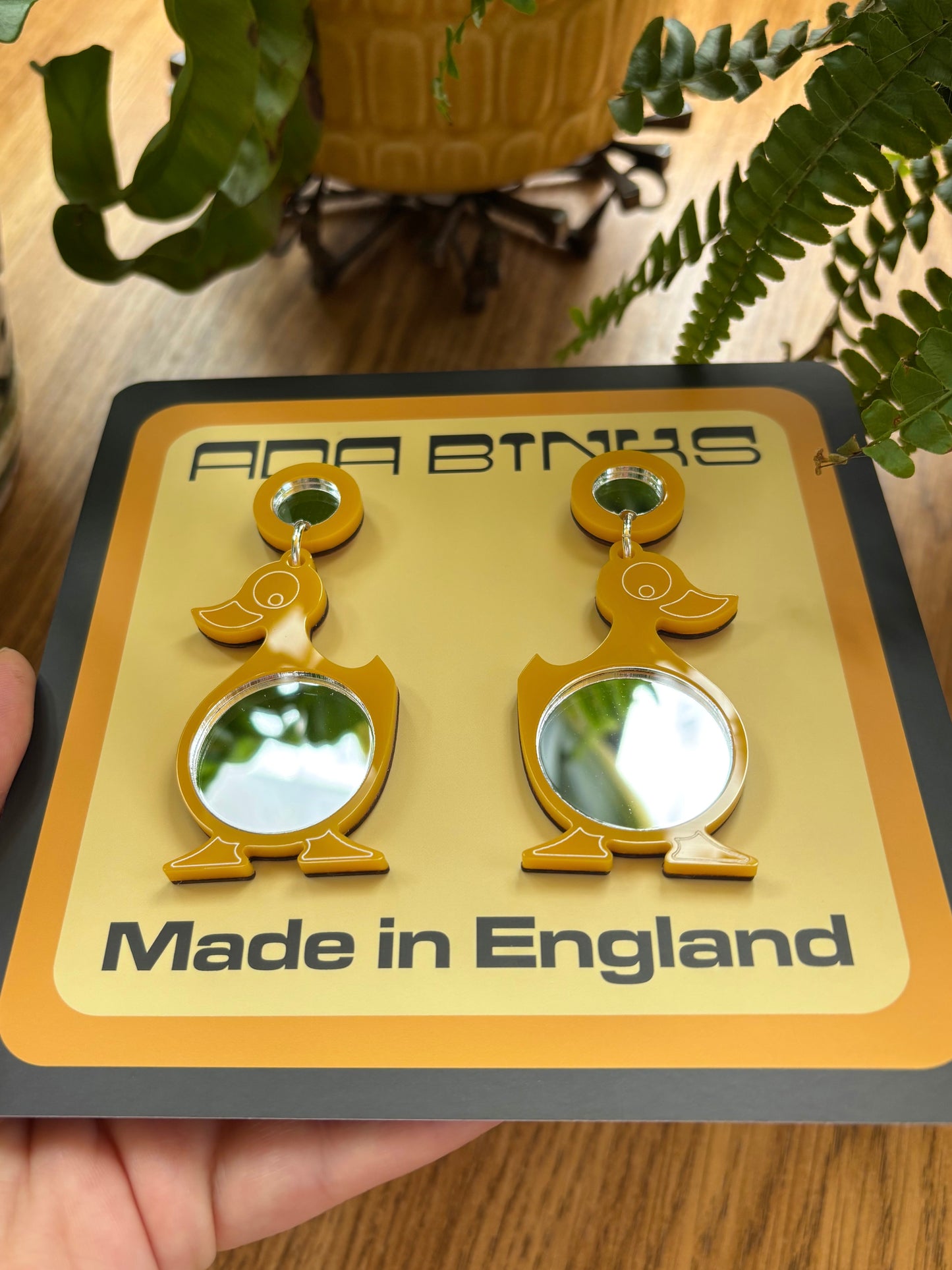 NEW Mini Mirror Duckling Earrings
