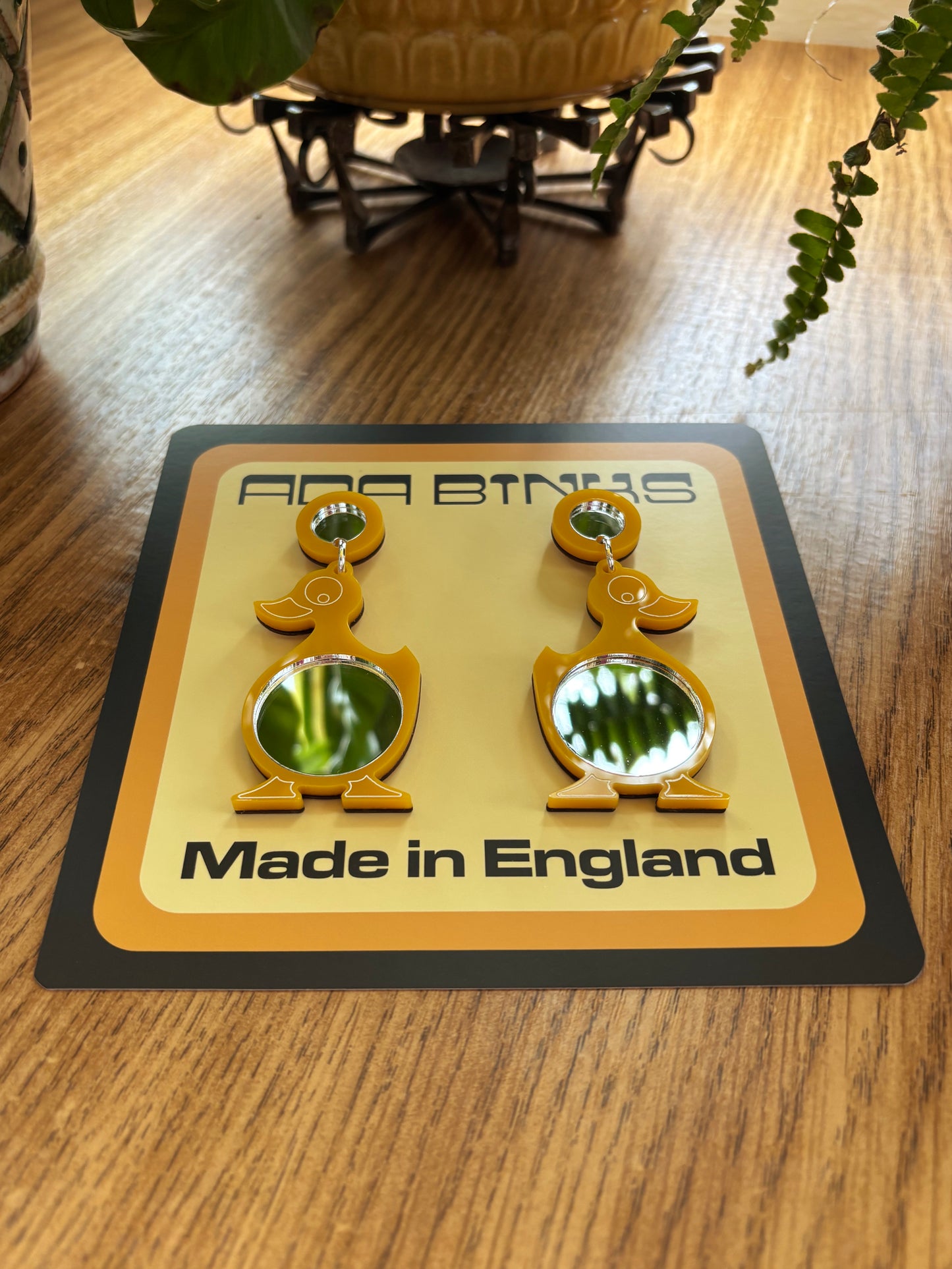 NEW Mini Mirror Duckling Earrings