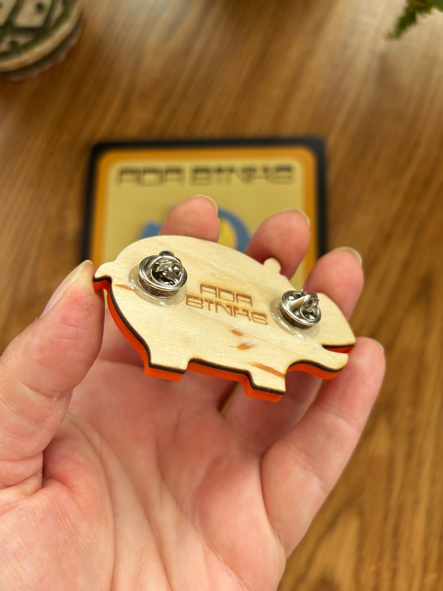 NEW Mini Mirror Hippo Brooch