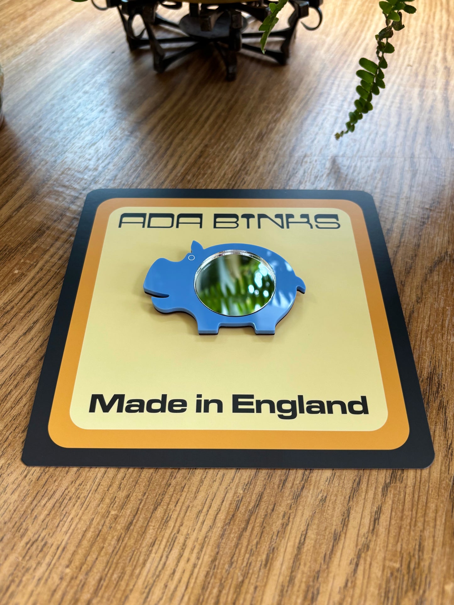 NEW Mini Mirror Hippo Brooch