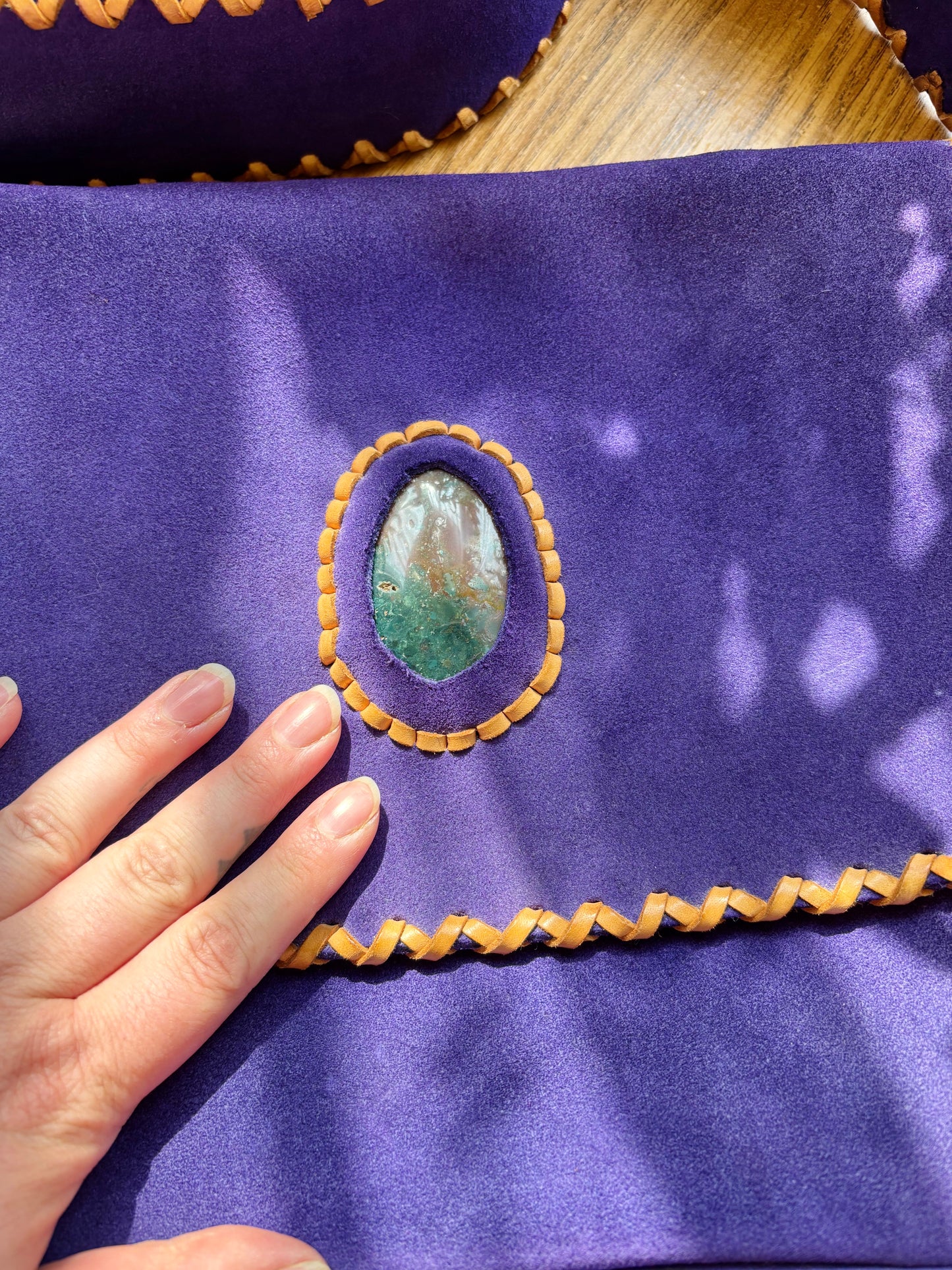 Vintage Purple Suede Handbag