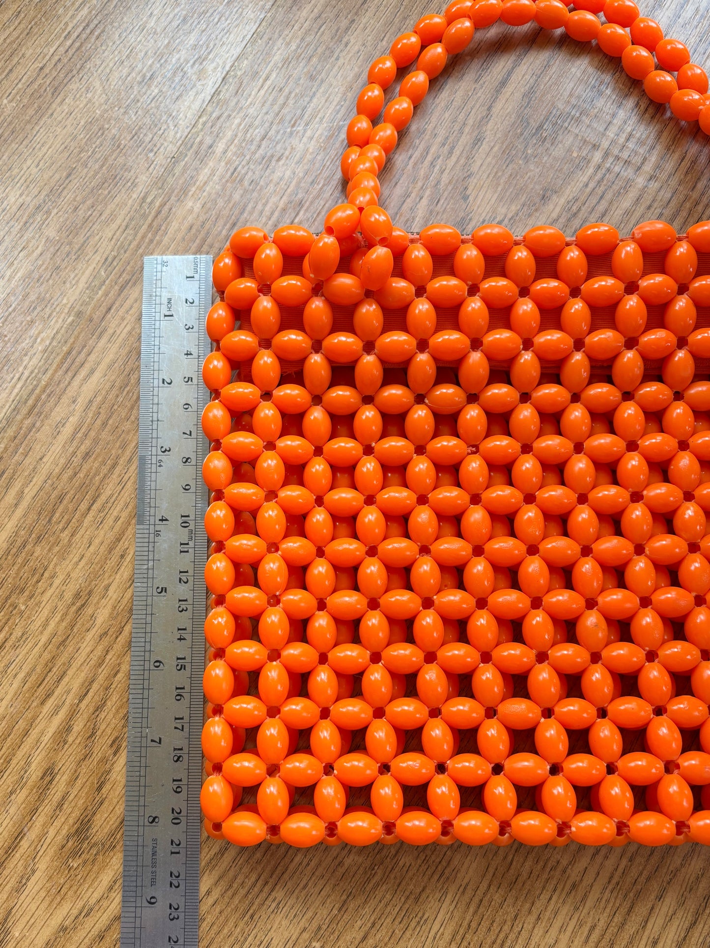 1960s Orange Beaded Modette Handbag