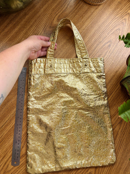 Gogo-tastic Gold Lamé Tote Bag