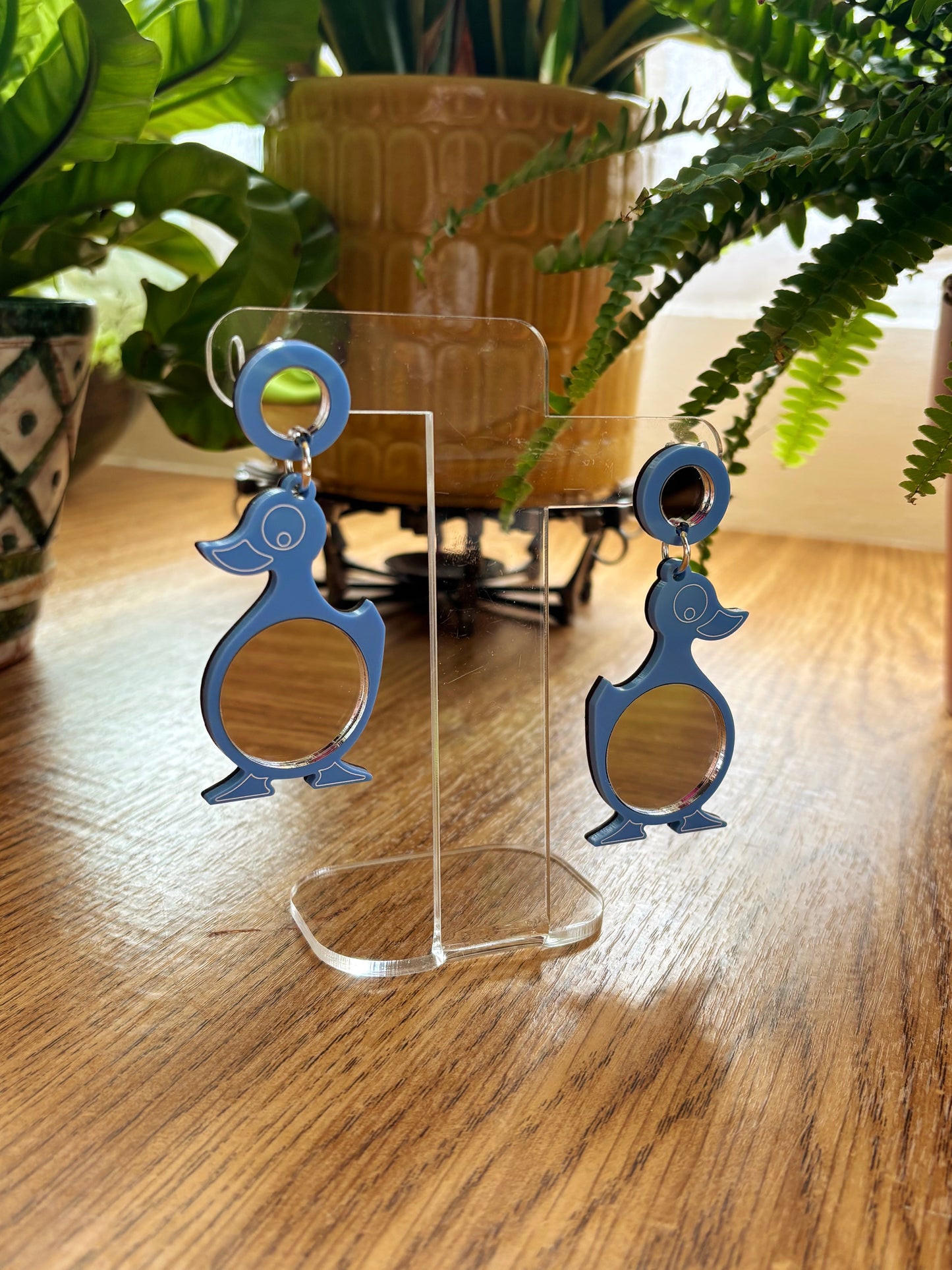 NEW Mini Mirror Duckling Earrings